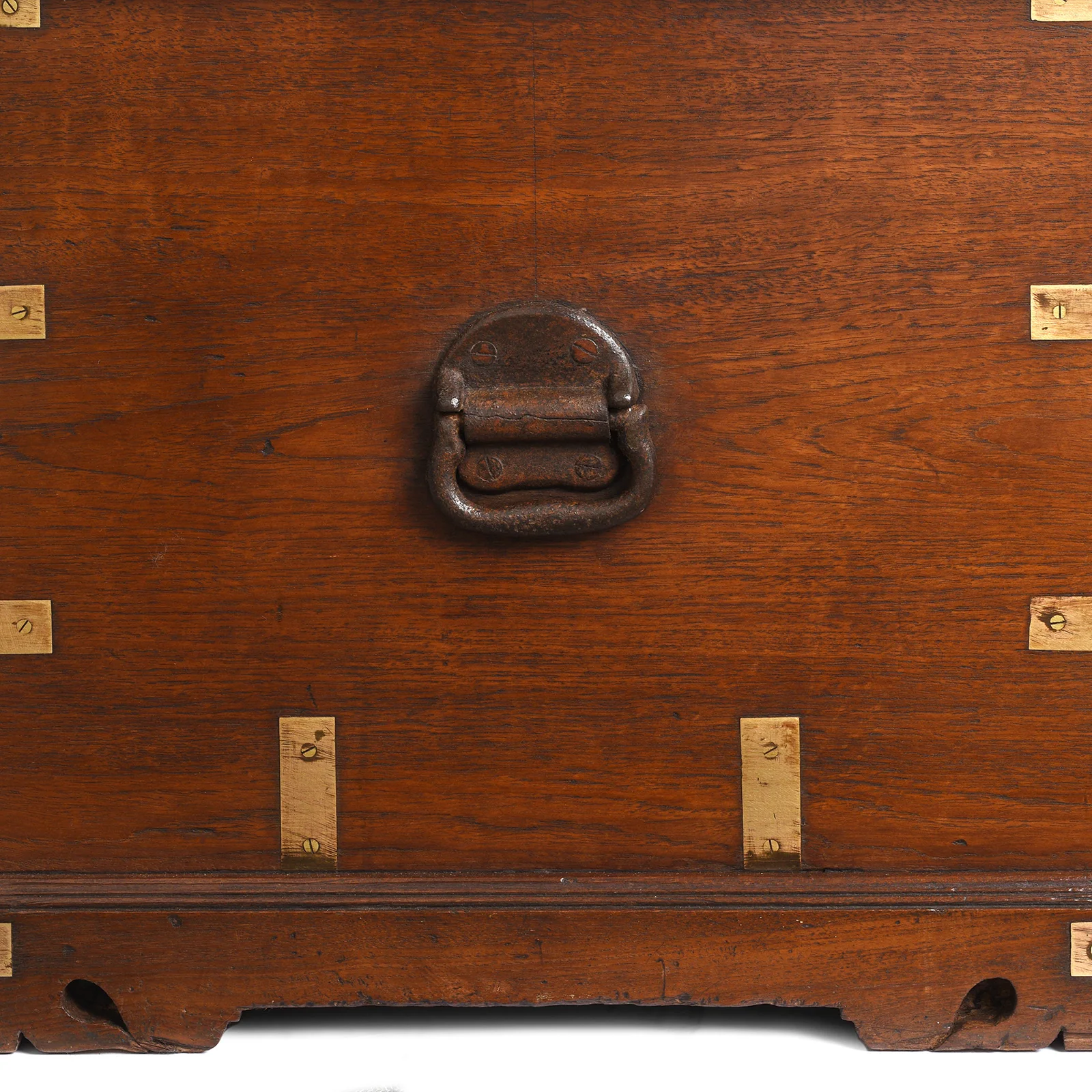 Brass Bound Teak Chest From Gujarat - 19th Century - Image 11