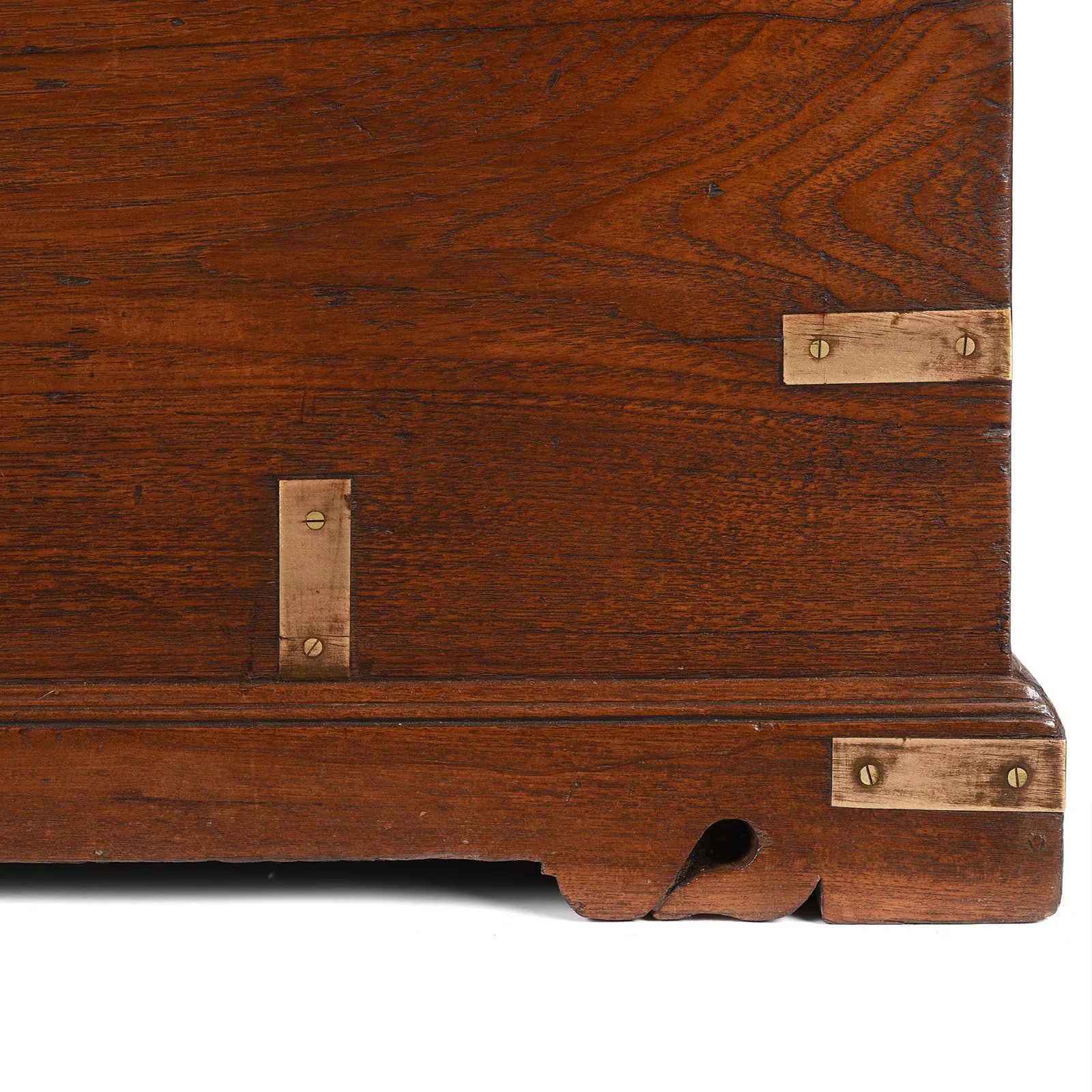 Brass Bound Teak Chest From Gujarat - 19th Century - Image 8