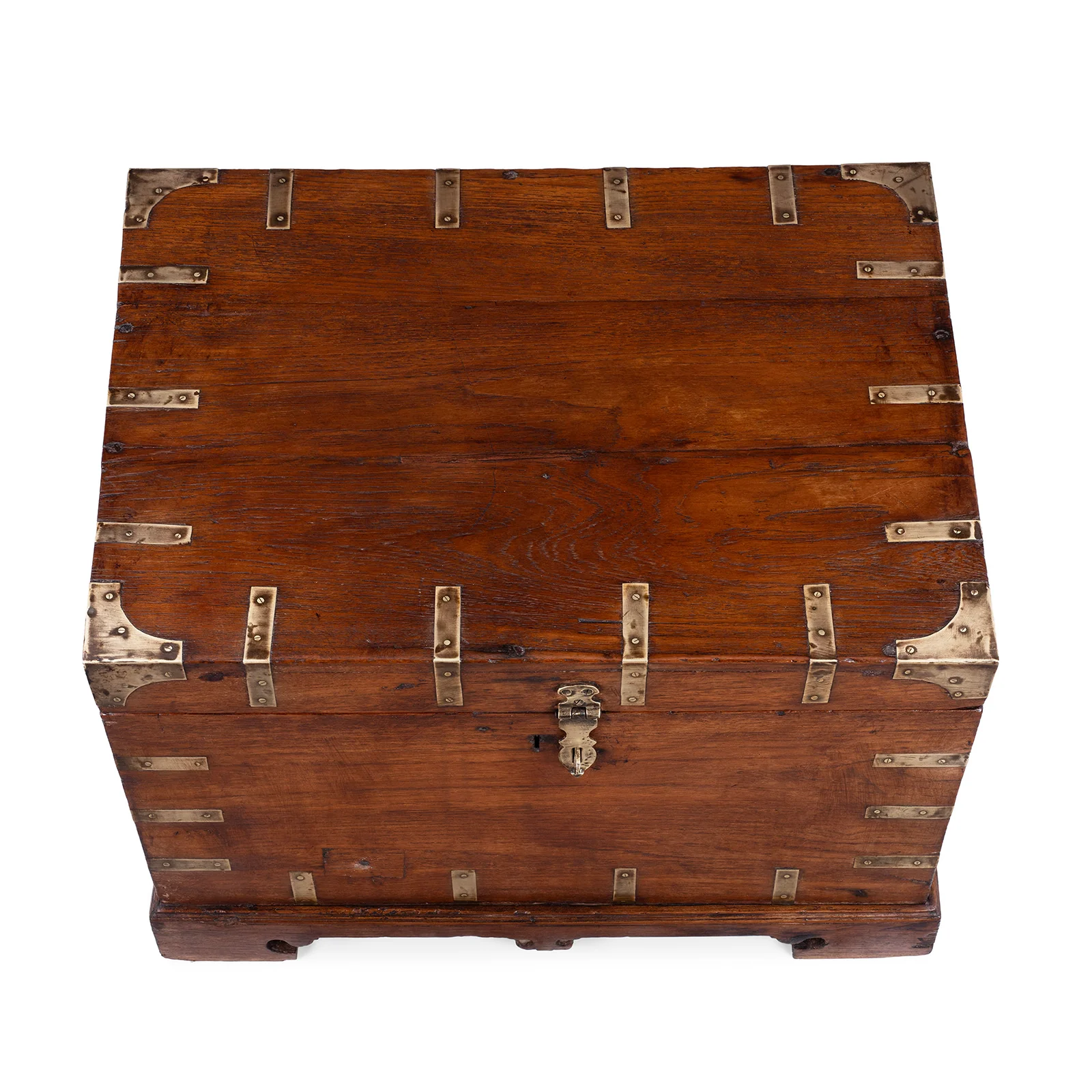 Brass Bound Teak Military Chest -19th Century - Image 3