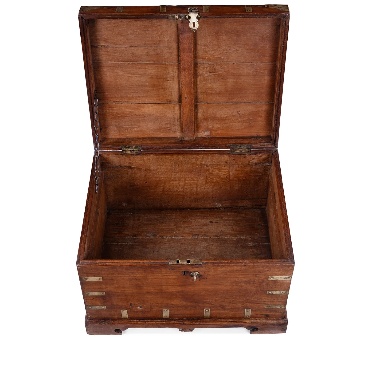 Brass Bound Teak Military Chest -19th Century - Image 5