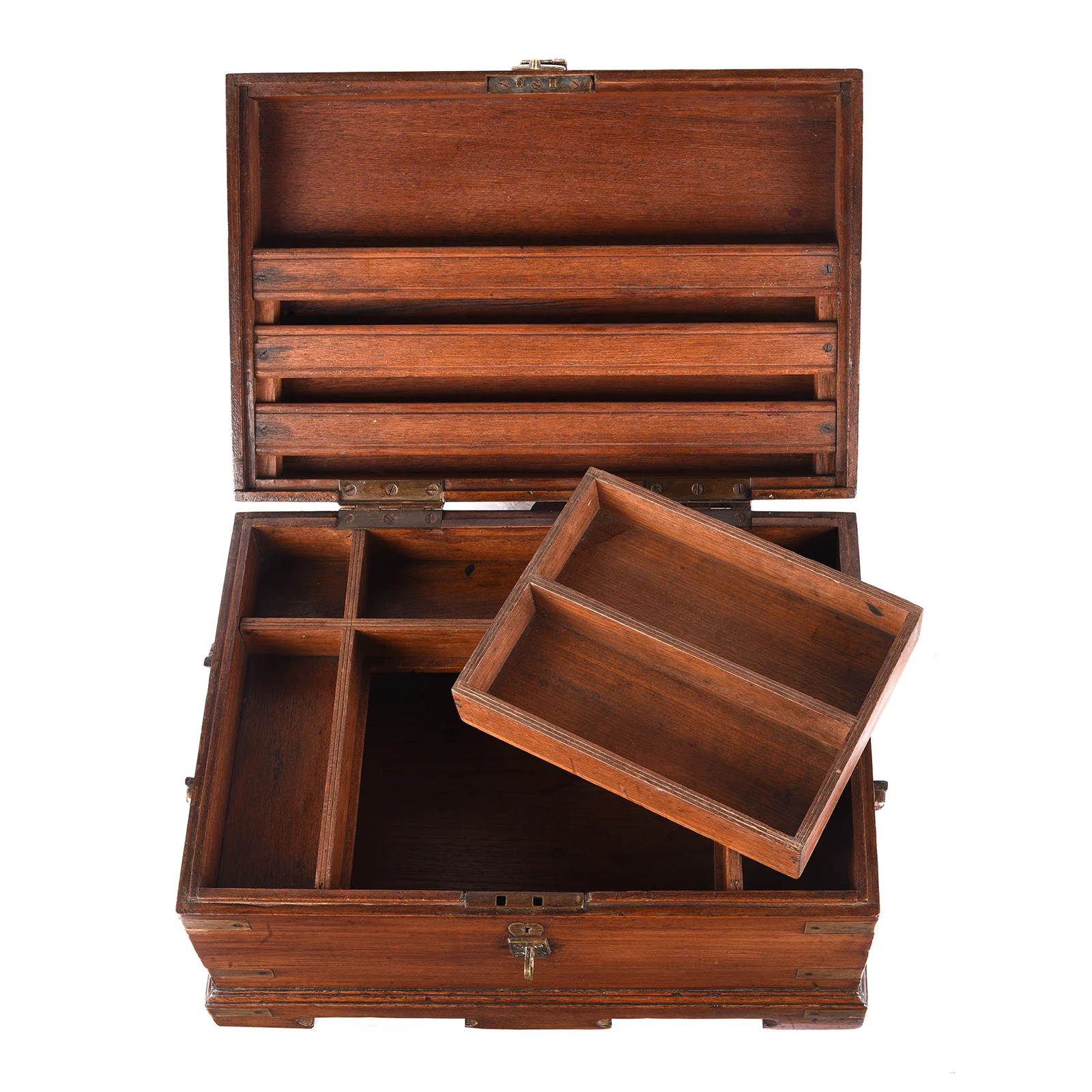 Brass Bound Teak Campaign Box From Rajasthan - 19th Century - Image 2