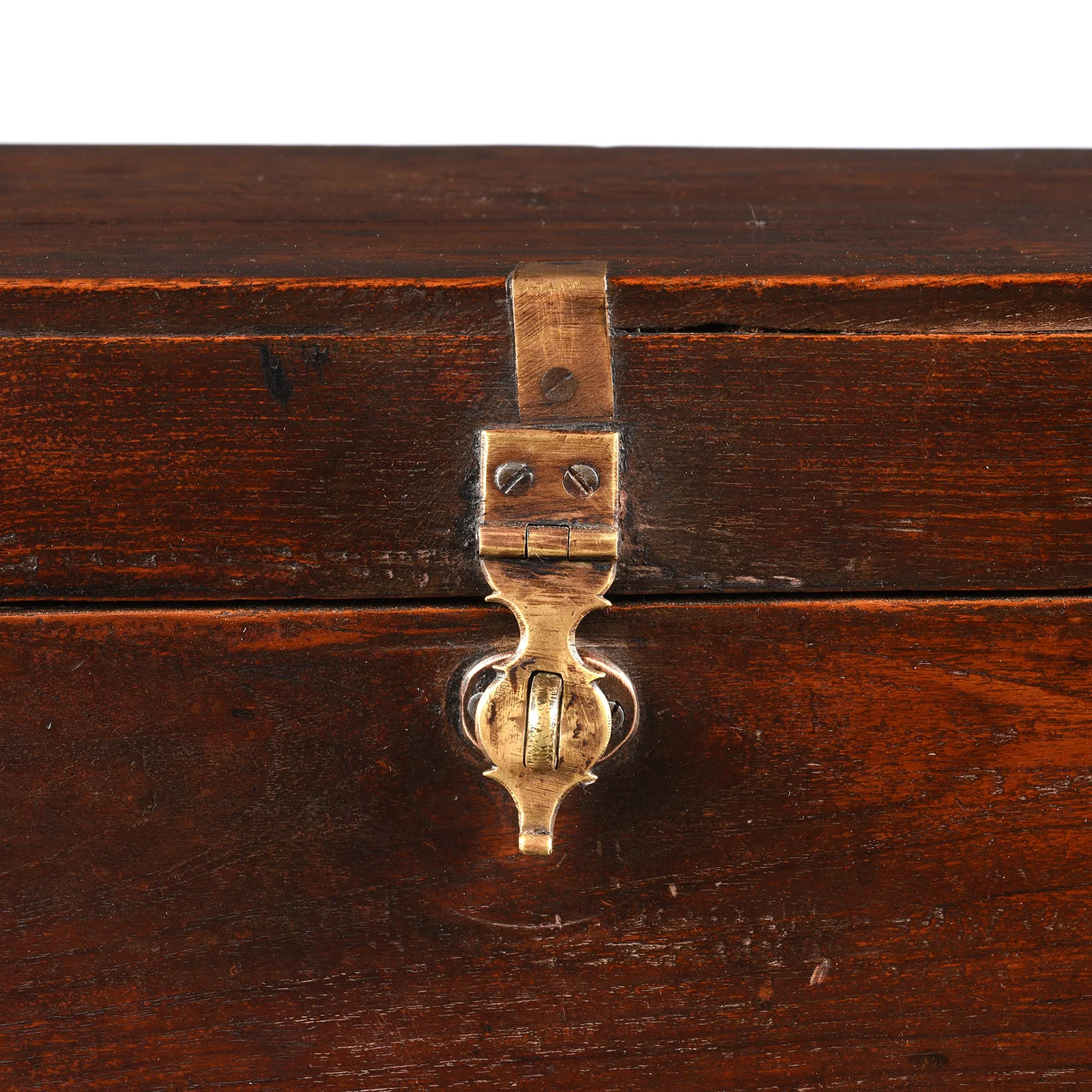 Brass Bound Teak Jewellery Box From Rajasthan - 19th Century - Image 6
