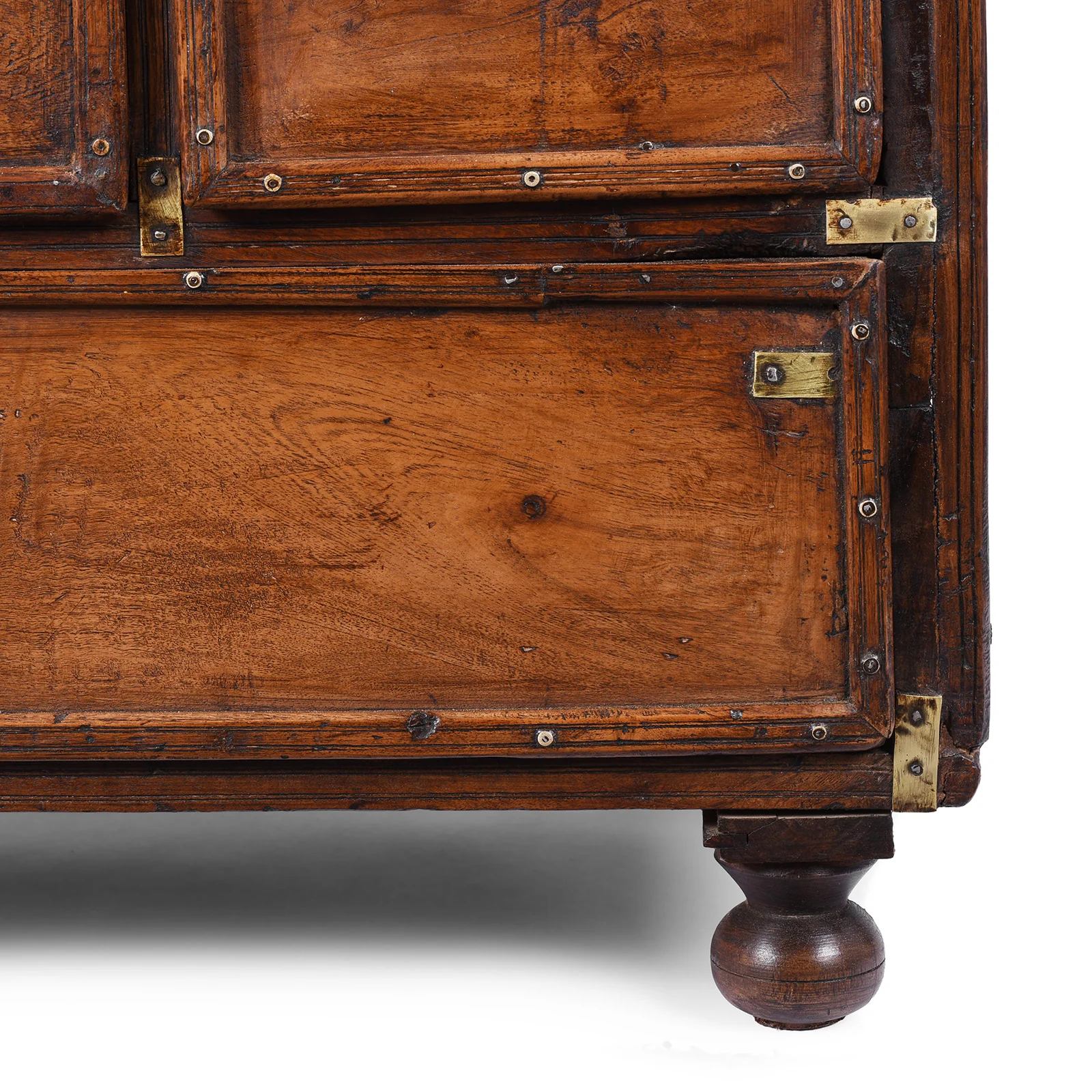 Brass Bound Teak Military Chest Of Drawers - 18th Century - Image 8