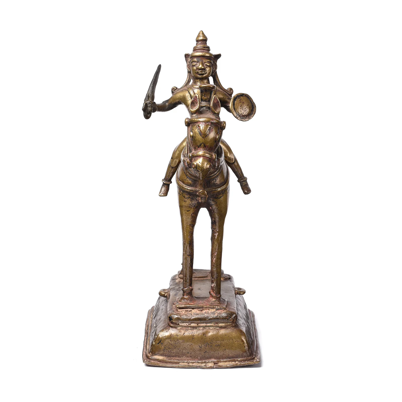Brass Khandoba & Horse From Maharashtra - 18th Century - Image 4