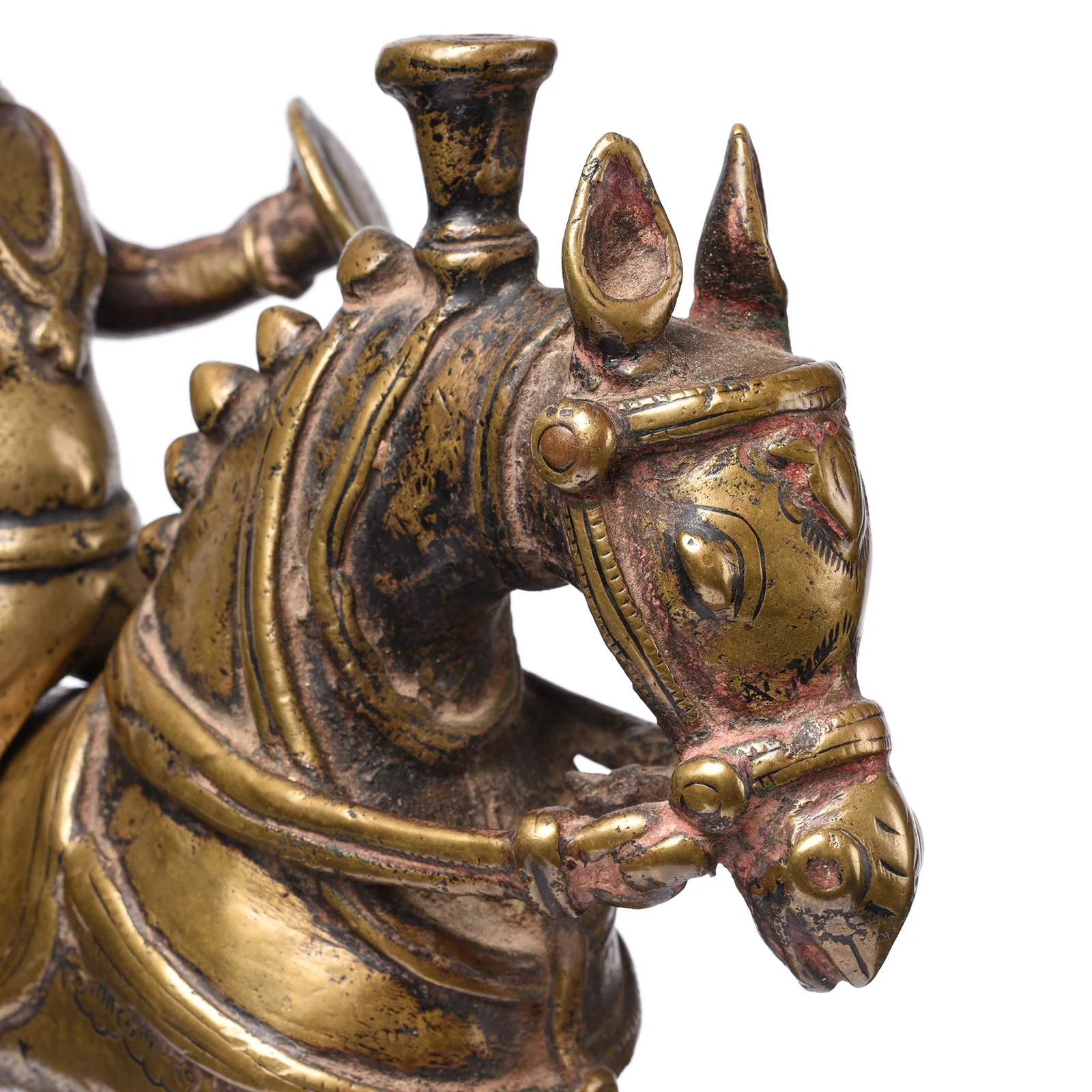 Brass Khandoba & Horse From Maharashtra - 18th Century - Image 6