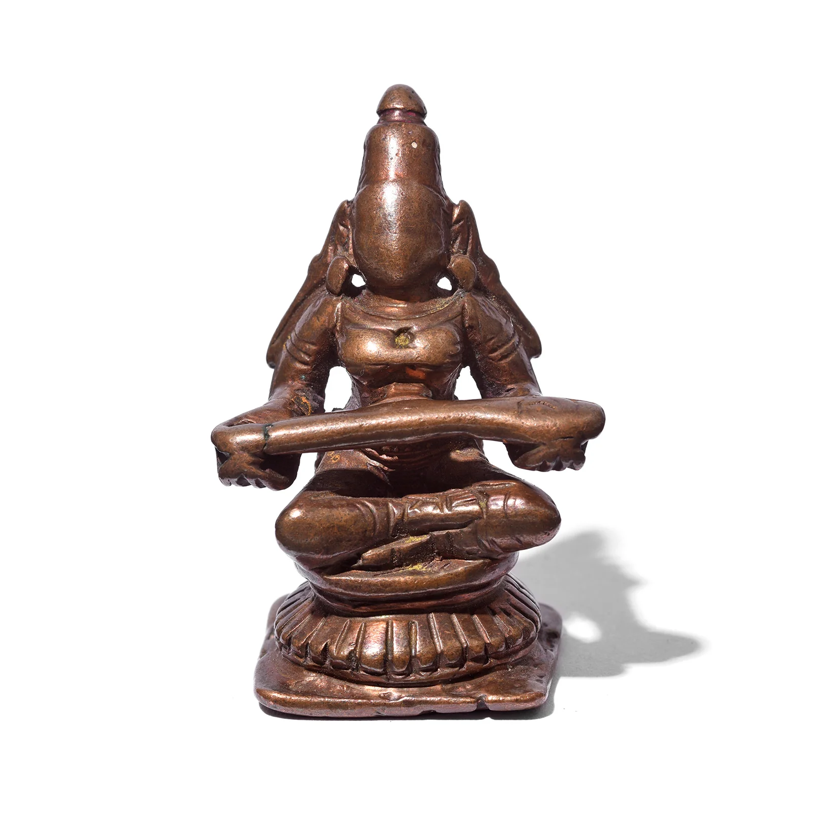 Brass Miniature Votive Statue Of Annapurna - Early 19th Century