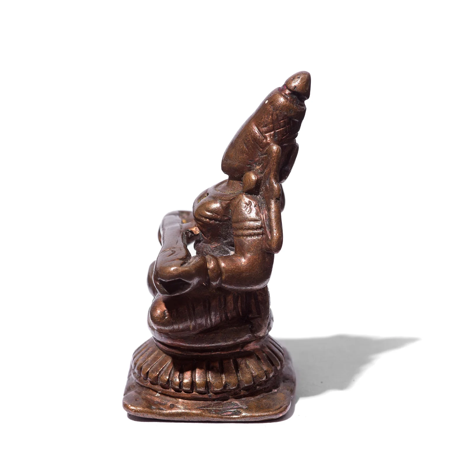 Brass Miniature Votive Statue Of Annapurna - Early 19th Century - Image 4