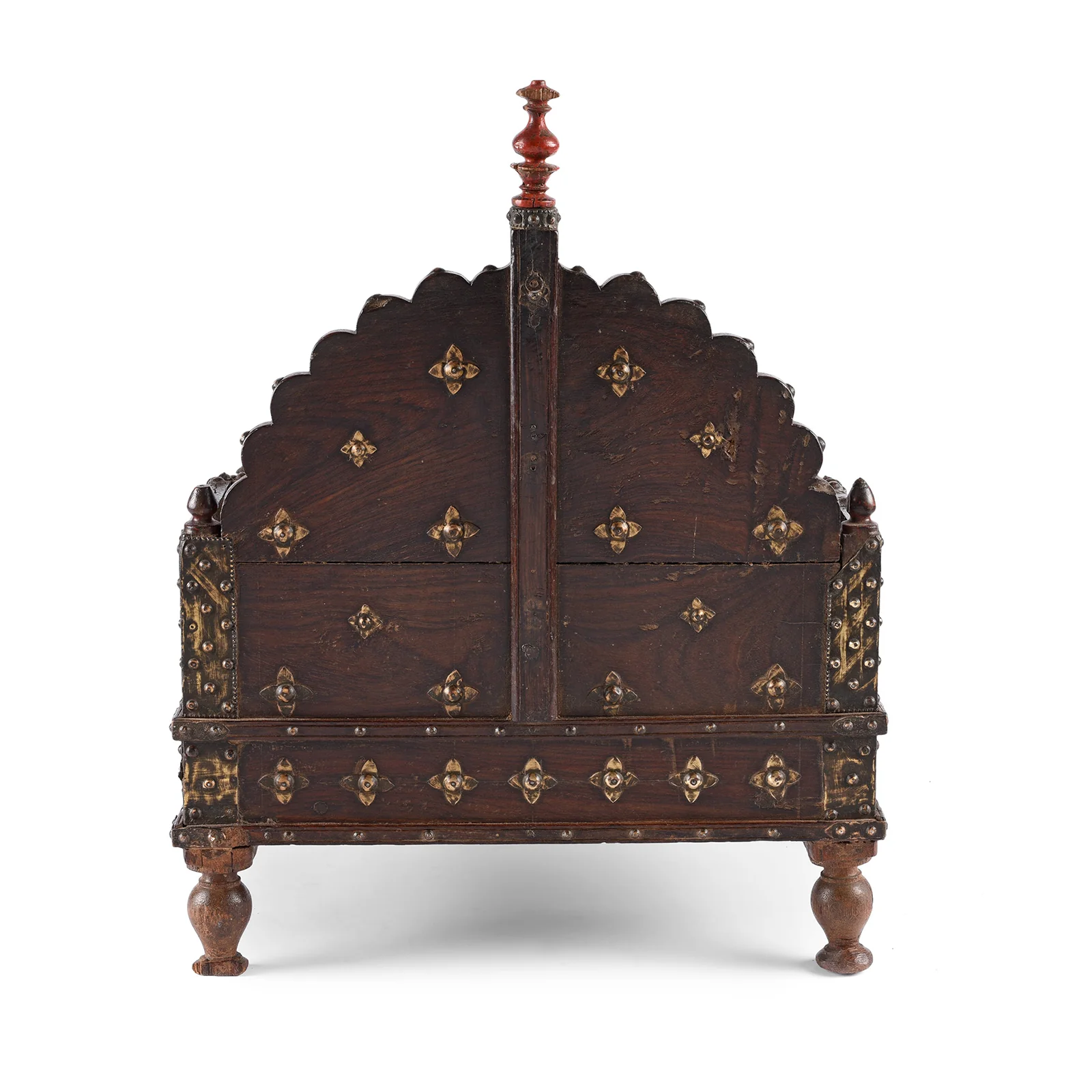 Brass & Rosewood Singhasan From Rann of Kutch  - 19th Century - Image 5