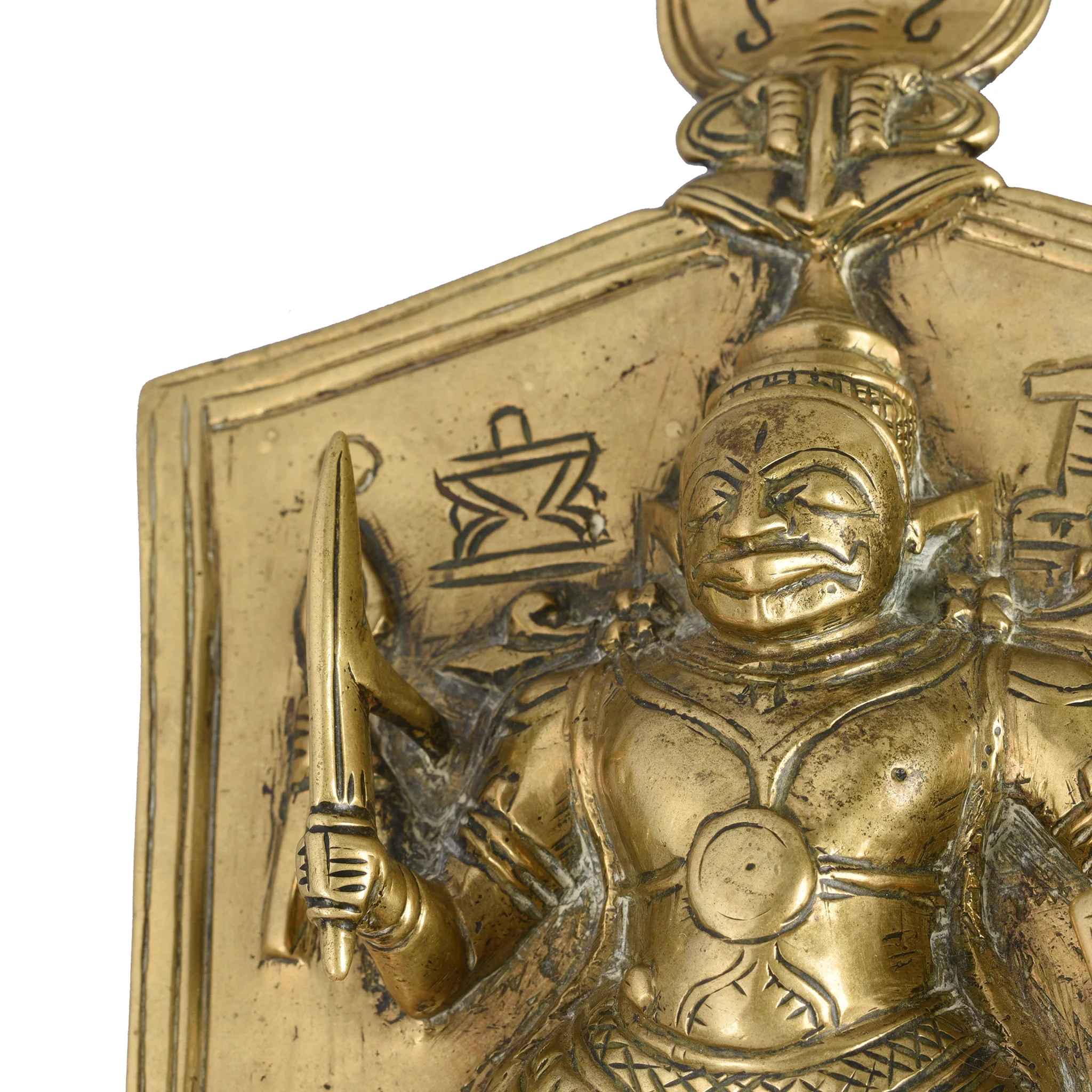 Bronze Votive Panel Of Virabhadra From Deccan - 19th Century - Image 3