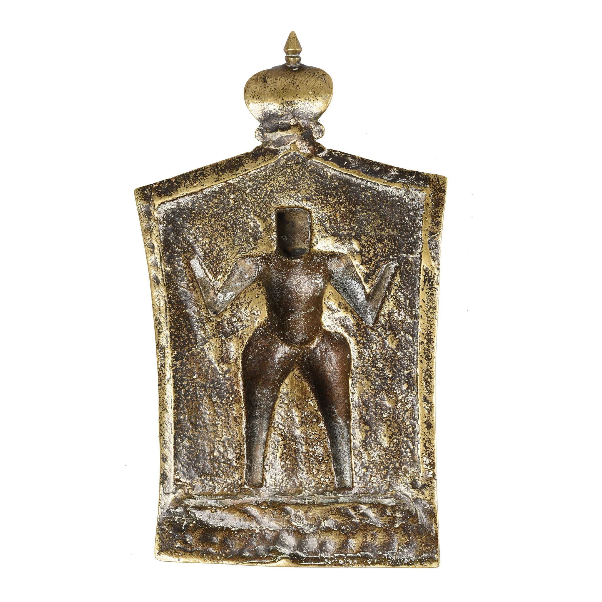 Bronze Votive Panel Of Virabhadra From Deccan - 19th Century - Image 6