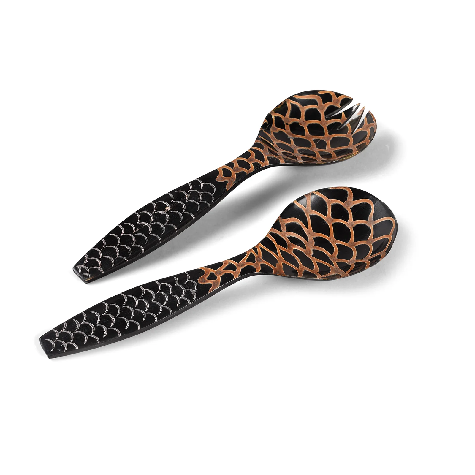 Buffalo Horn Salad Servers - Image 3