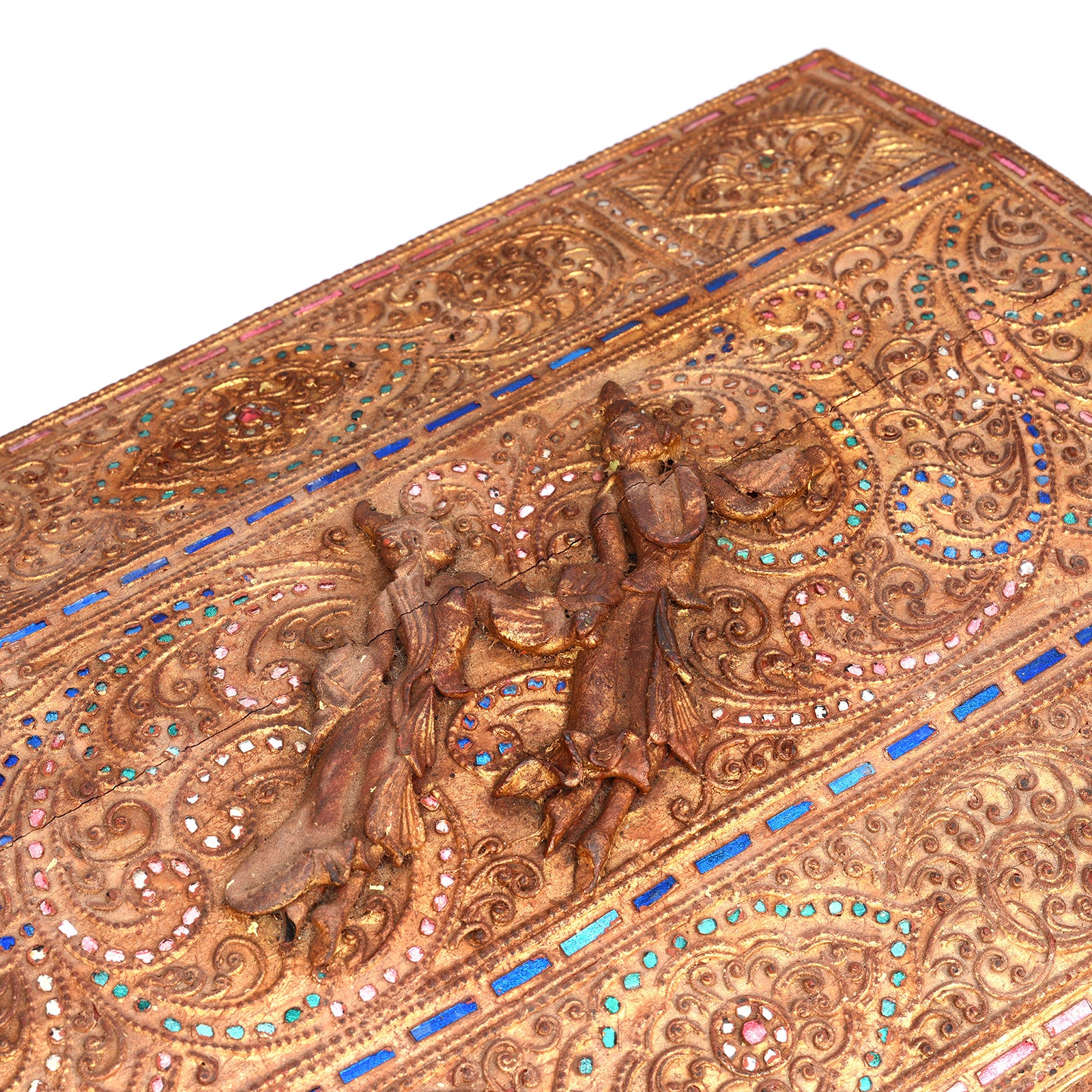 Gilt Wooden Burmese Manuscript Box - Mid 20th Century - Image 7