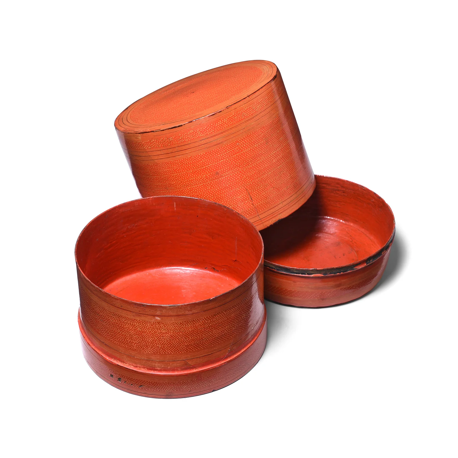 Burmese Red Lacquer Betel Box - Ca 1910 - Image 2
