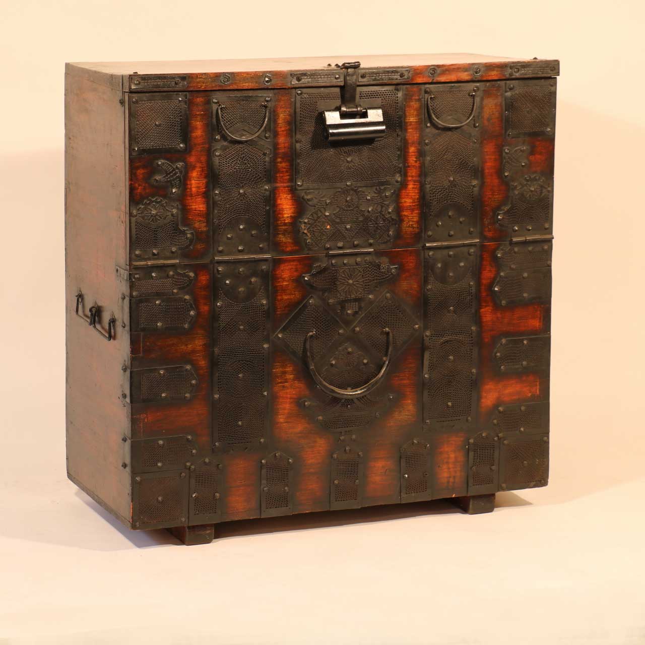 Korean Drop Front Blanket Chest - Early 20thC - Image 4