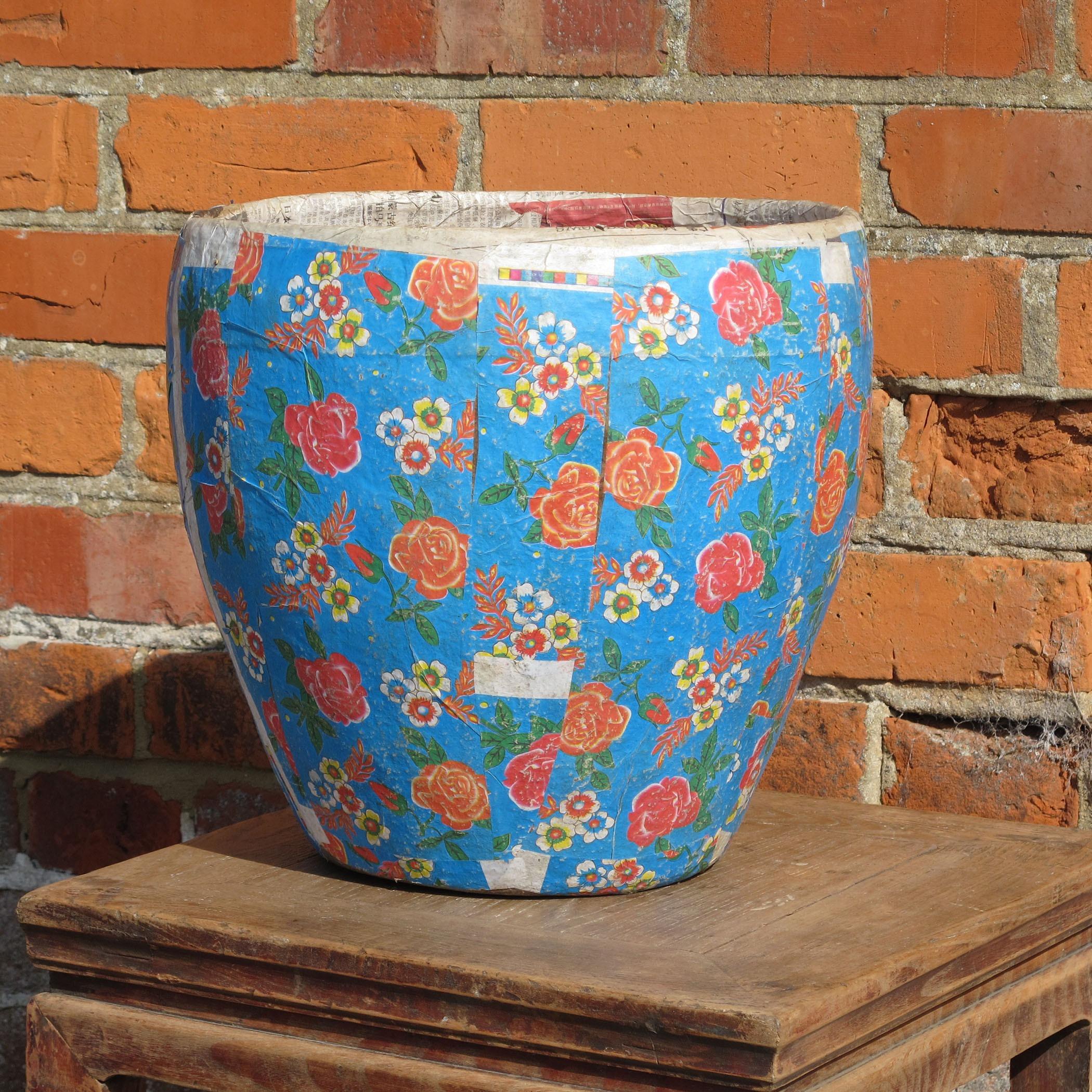 Papier Mache Bin From Shanxi - Ca 70 Yrs Old - Image 6