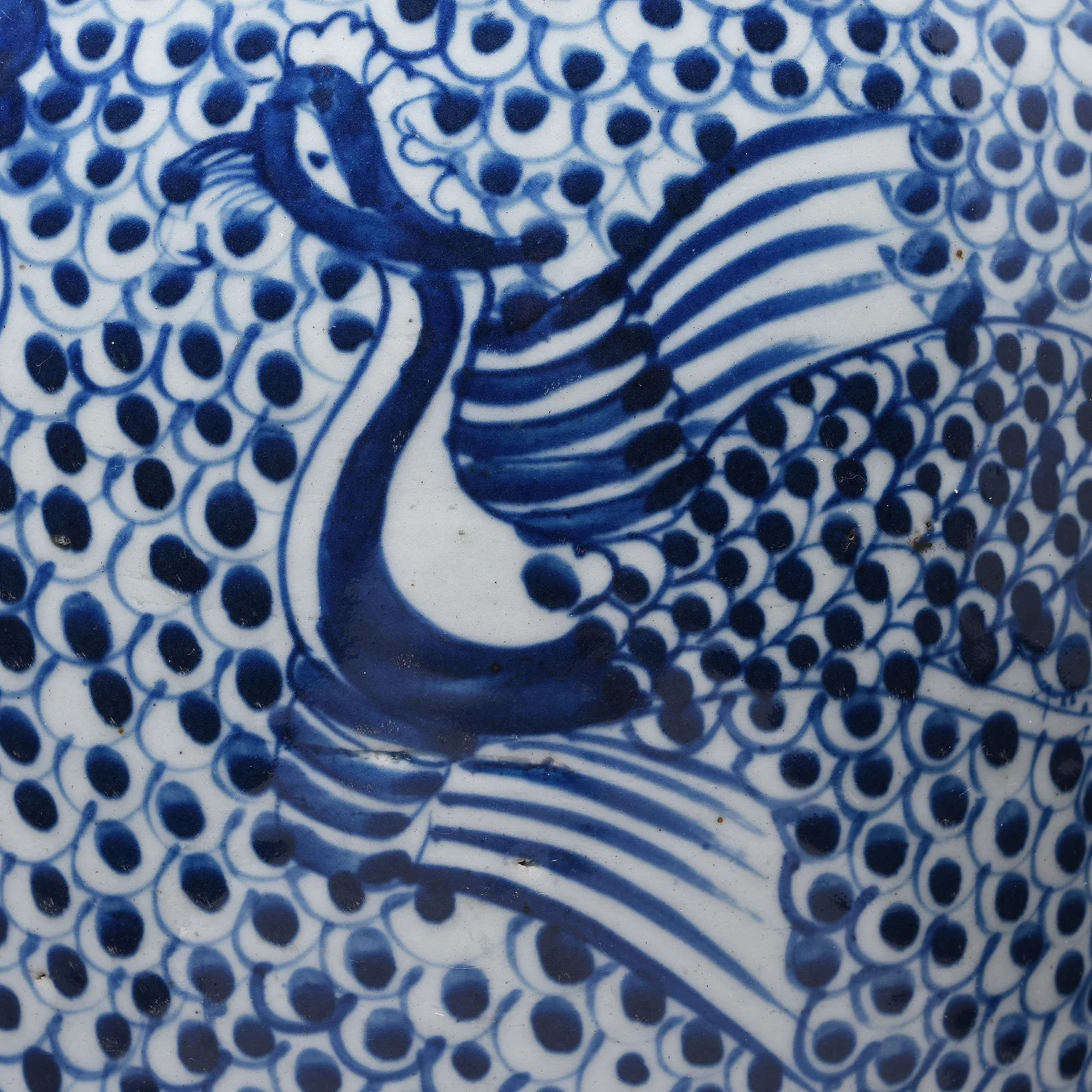 Porcelain Vase With Blue & White Glaze - Image 2