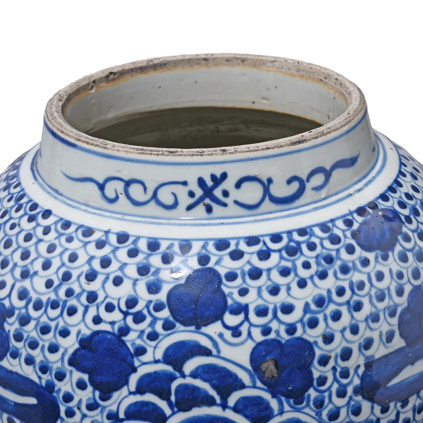 Porcelain Vase With Blue & White Glaze - Image 5