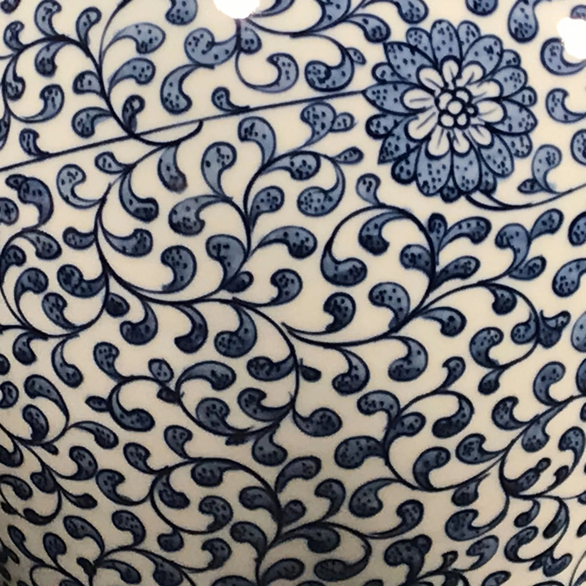 Porcelain Meiping Vase - Blue & White With Peony Design - Image 5