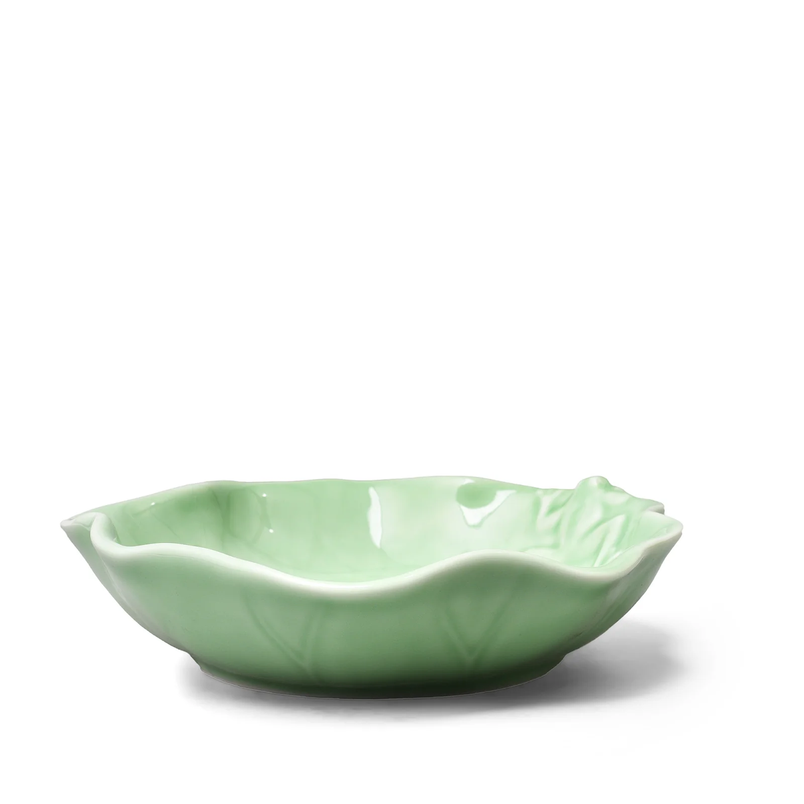 Porcelain Bowl With Frog Design - Celadon Glaze - Image 3