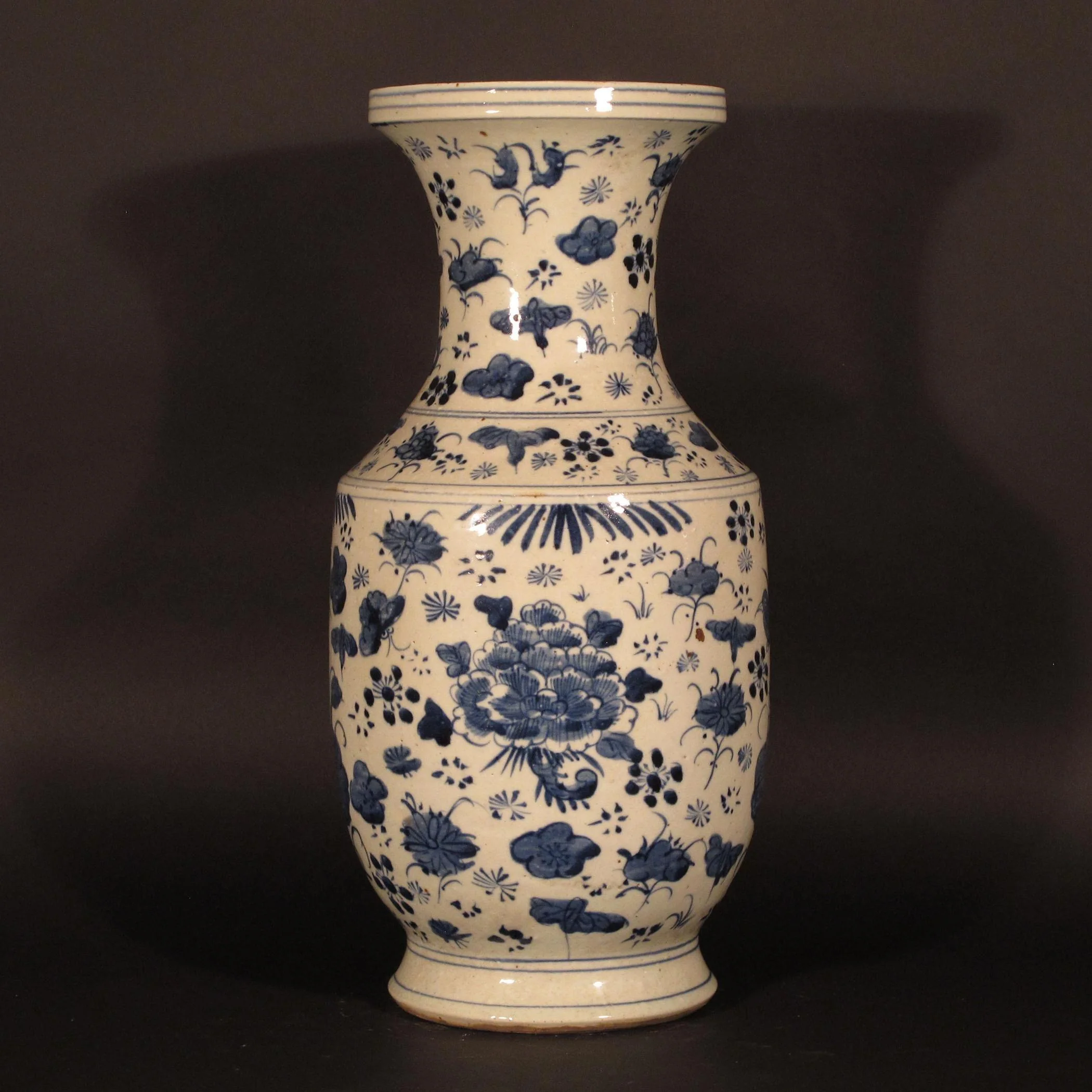 Blue & White Porcelain Fengweizun Vase - Image 3