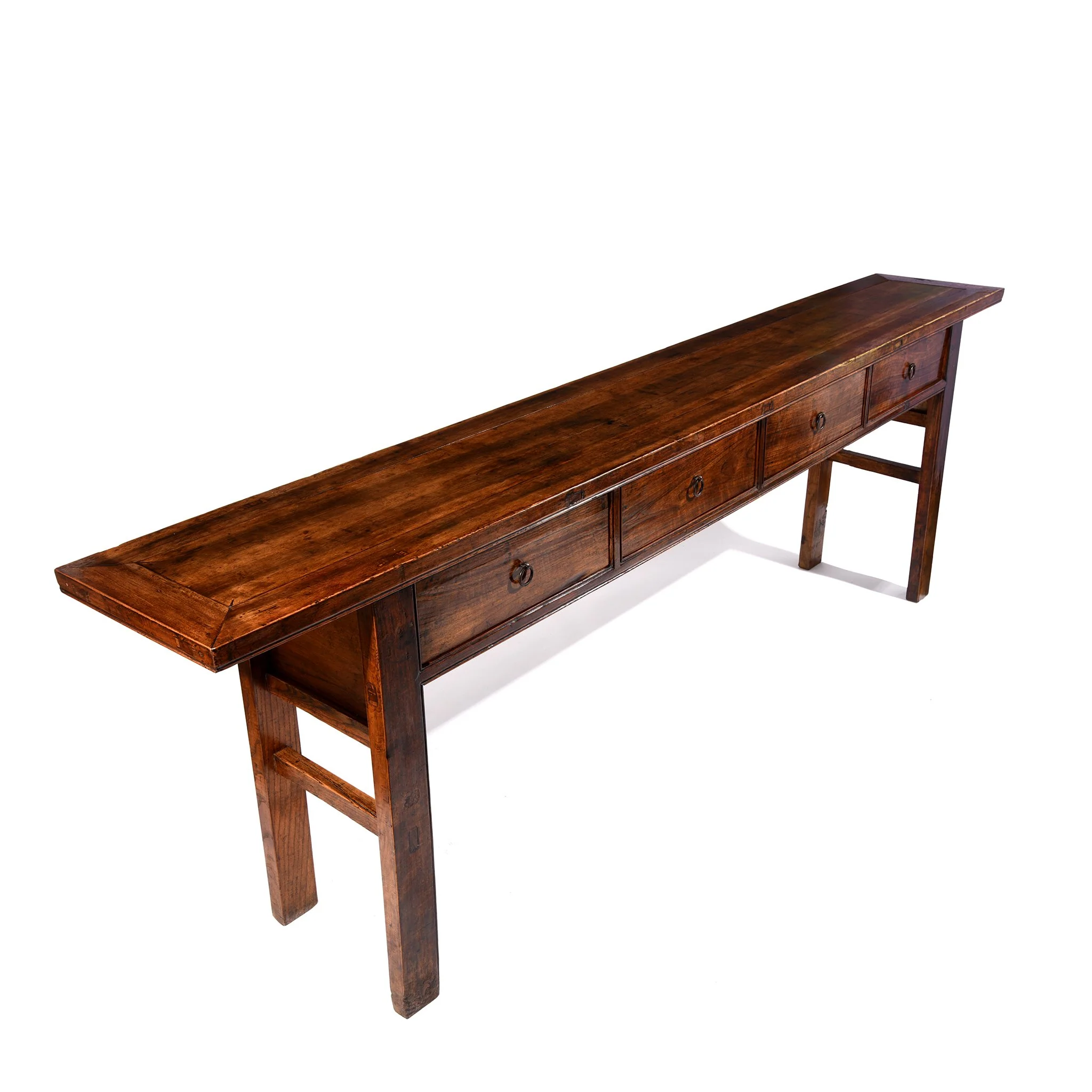 Chinese 4 Drawer Walnut Altar Table From Shanxi - 19thC - Image 5