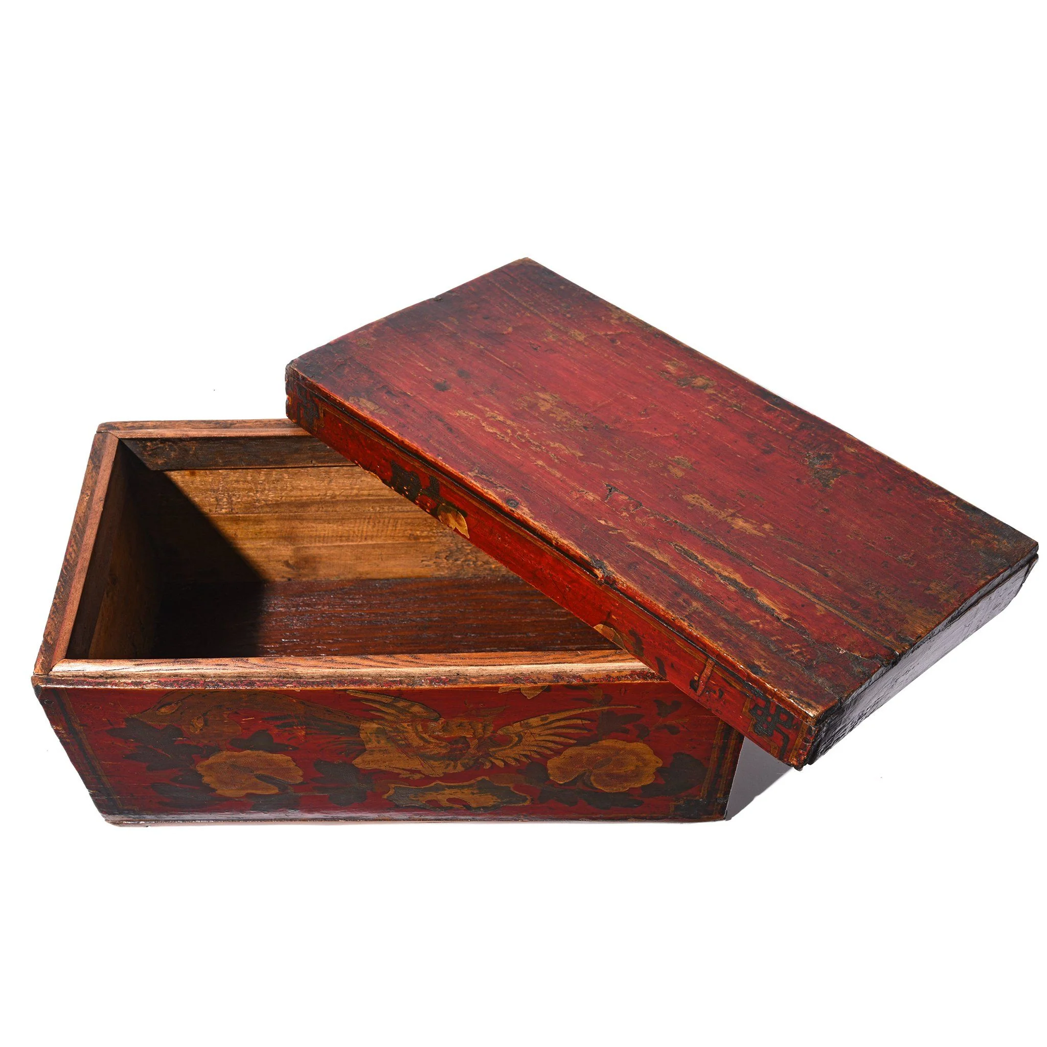 Painted Storage Box From Mongolia - Early 20thC - Image 4
