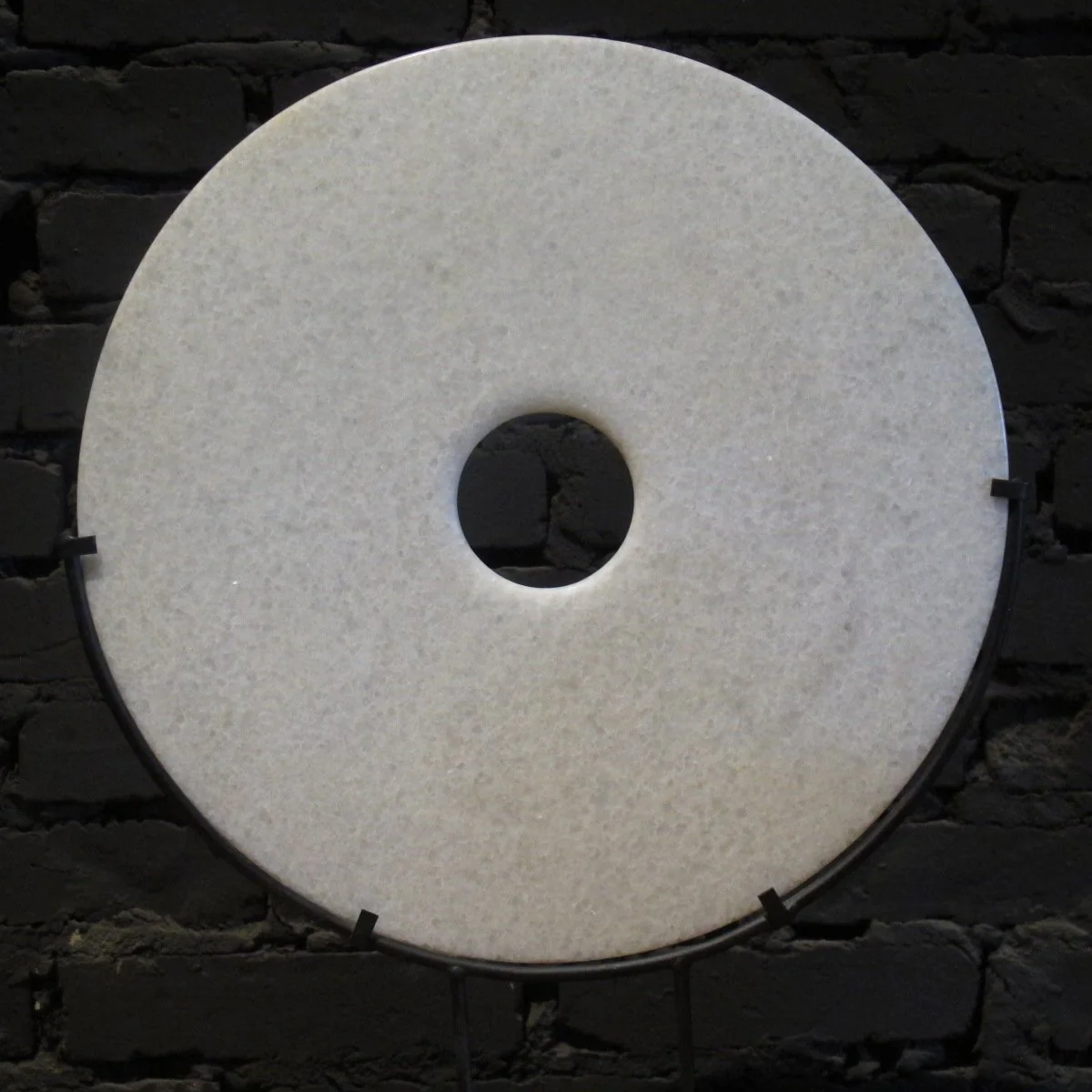 Polished Marble Bi on Iron Stand - Image 2