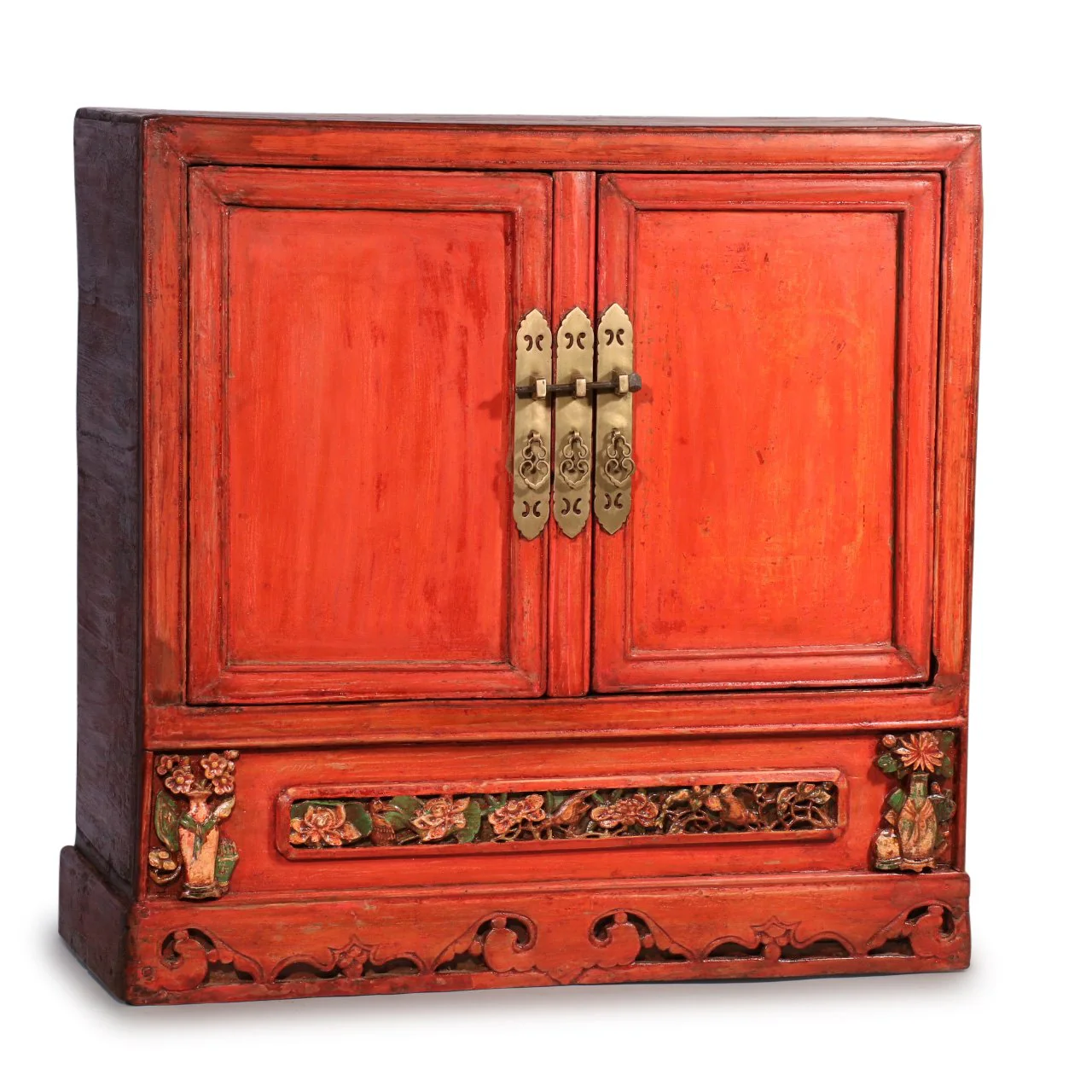 Red Lacquer Cabinet from Shanxi, China - 19thC - Image 3