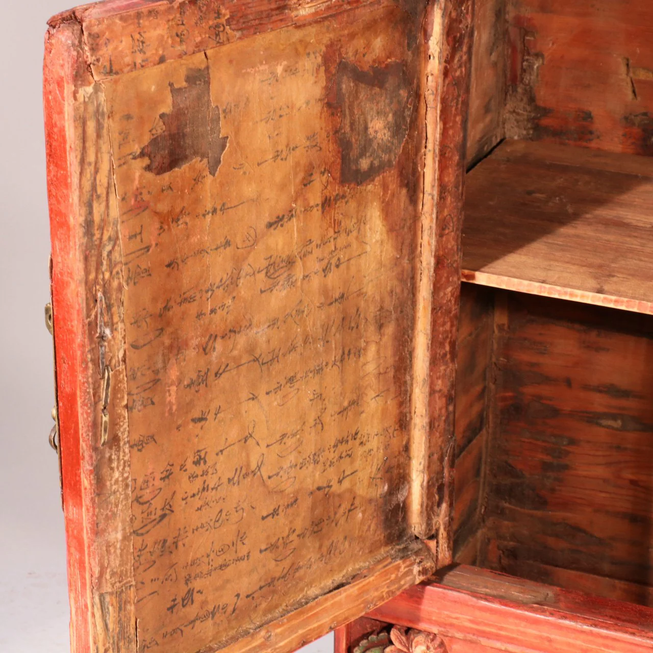 Red Lacquer Cabinet from Shanxi, China - 19thC - Image 7