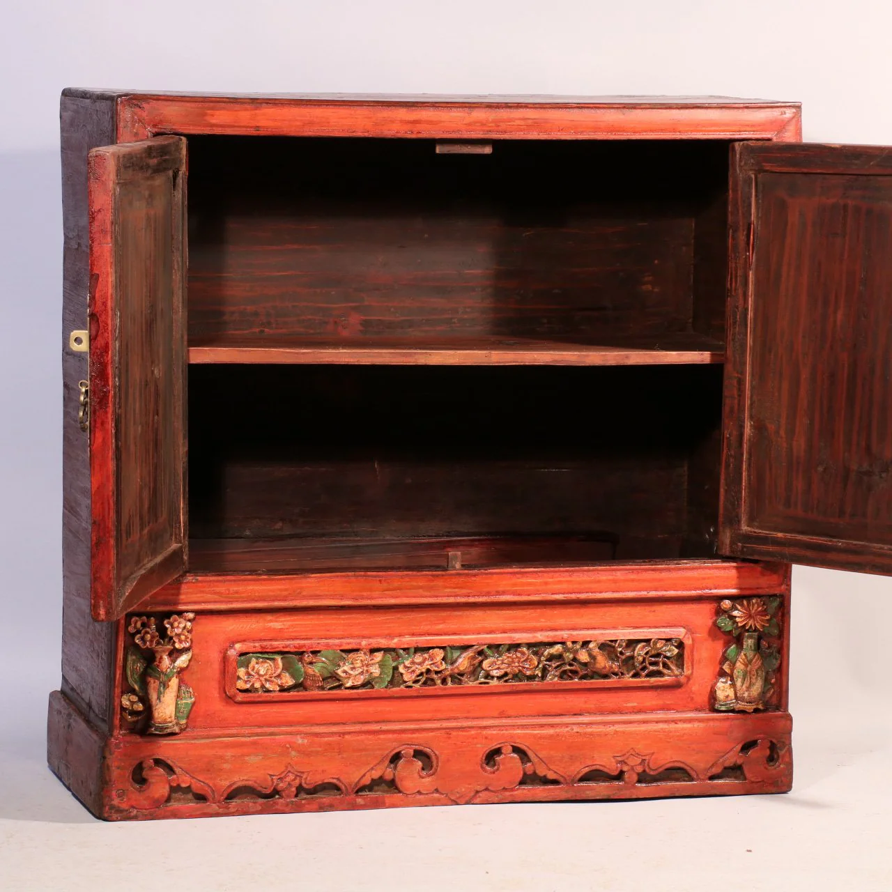 Red Lacquer Cabinet from Shanxi, China - 19thC - Image 9