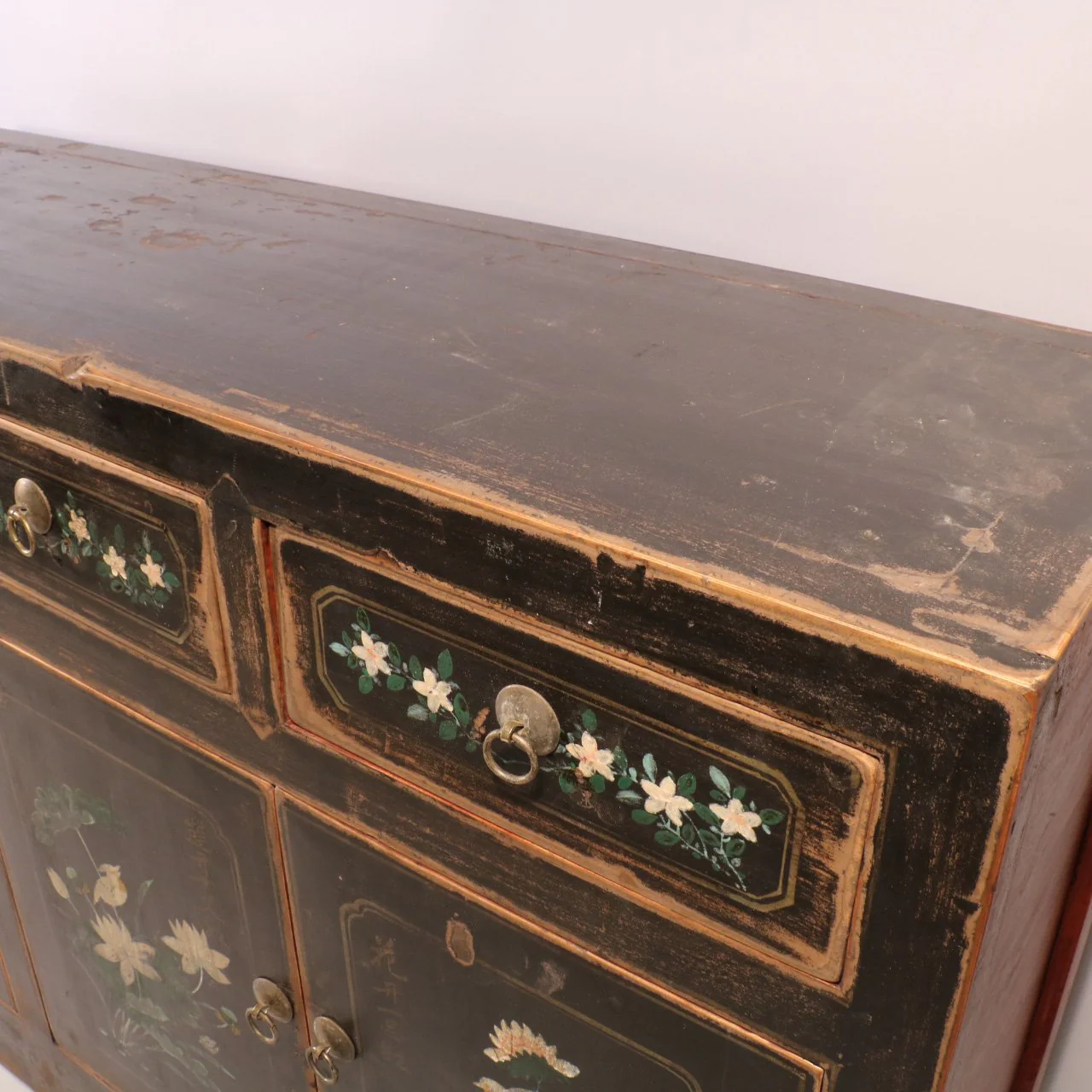 Painted Elm Sideboard From Mongolia 19thC - Image 4