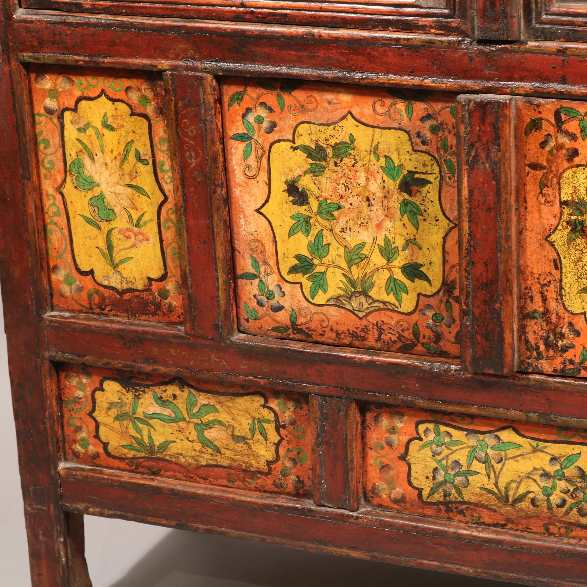 Altar Cabinet From Tibet with Original Painting - 19thC - Image 3