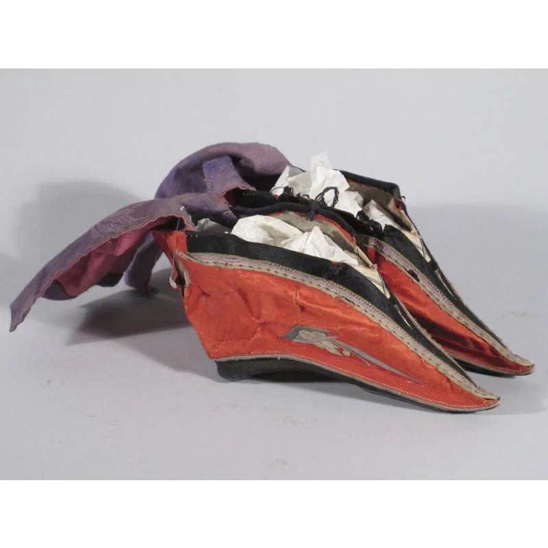 Chinese Silk Replica Lotus Shoes Ca. 75 - 90yrs old