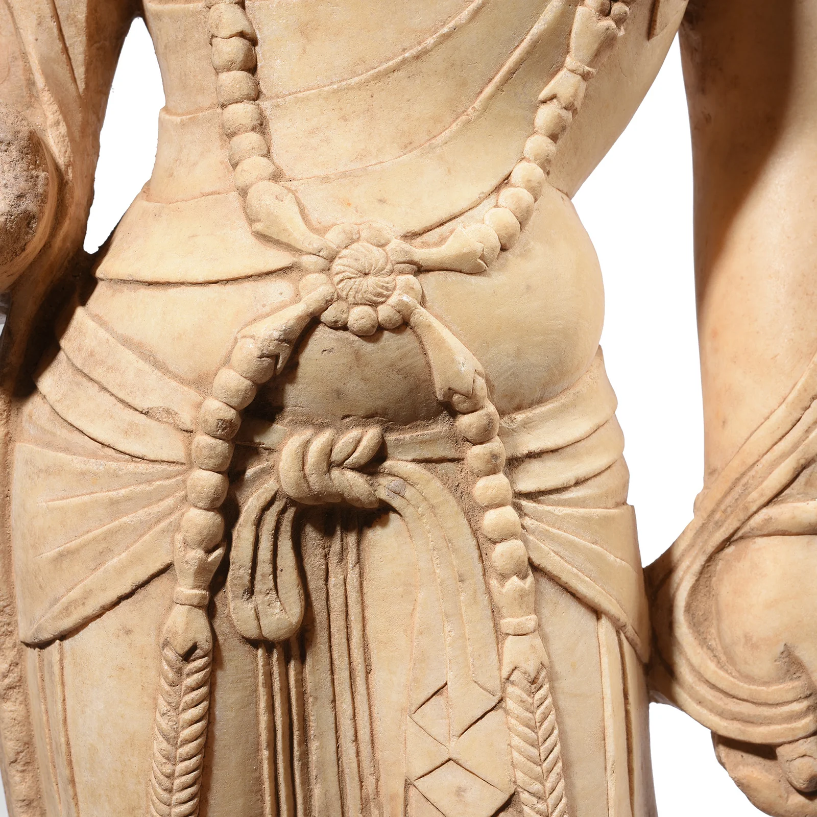 Reproduction Carved Marble Bodhisattva Torso - Tang Dynasty Style - Image 6