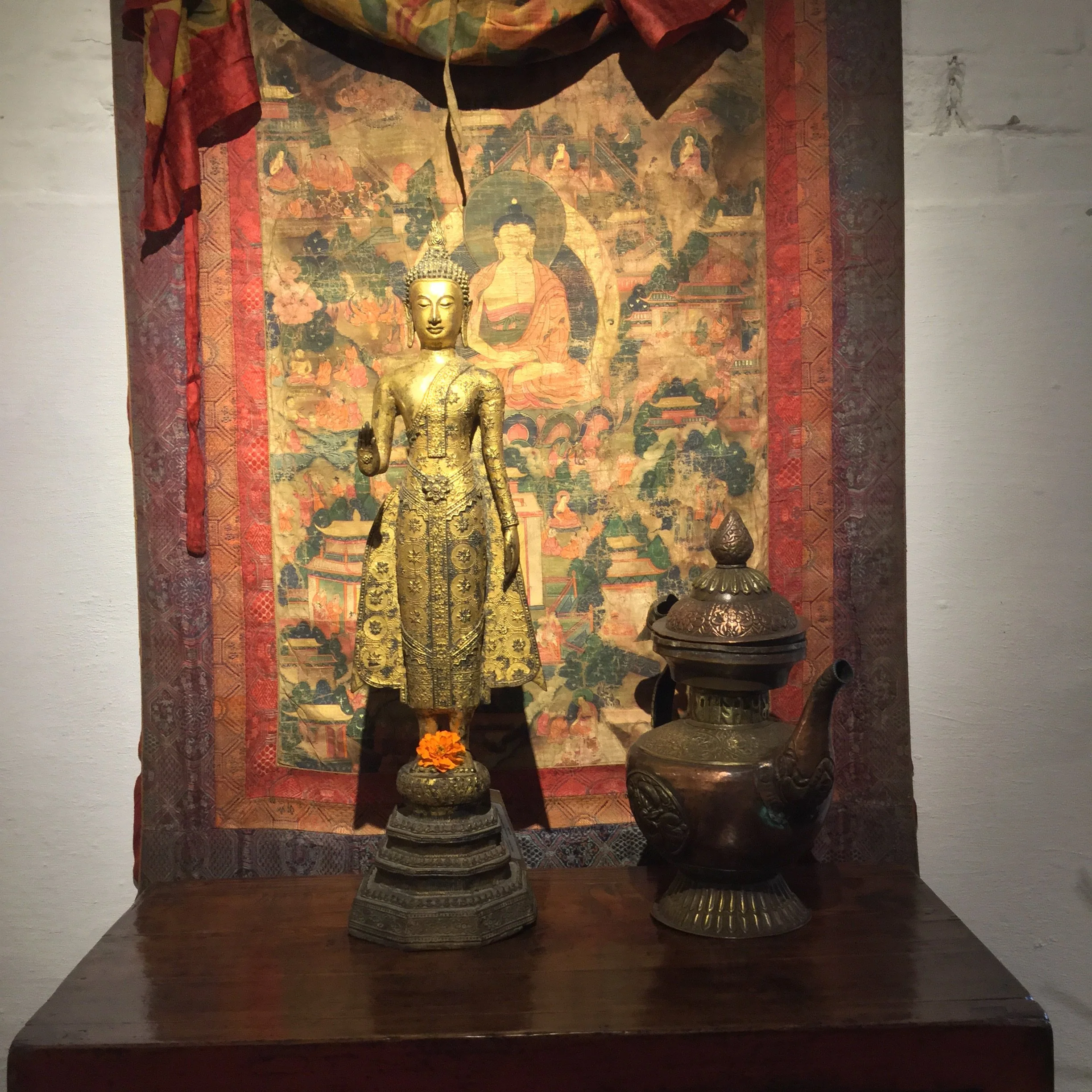 Thangka - Tibetan Buddhist Painting on Cloth - 19thC - Image 2