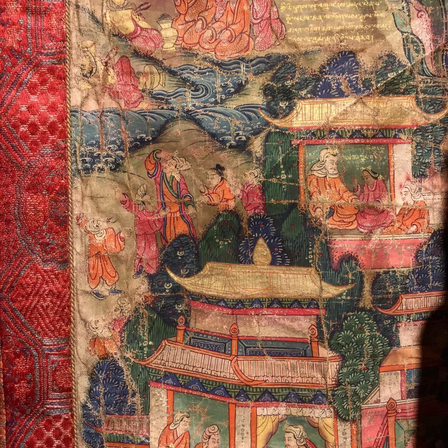 Thangka - Tibetan Buddhist Painting on Cloth - 19thC - Image 7