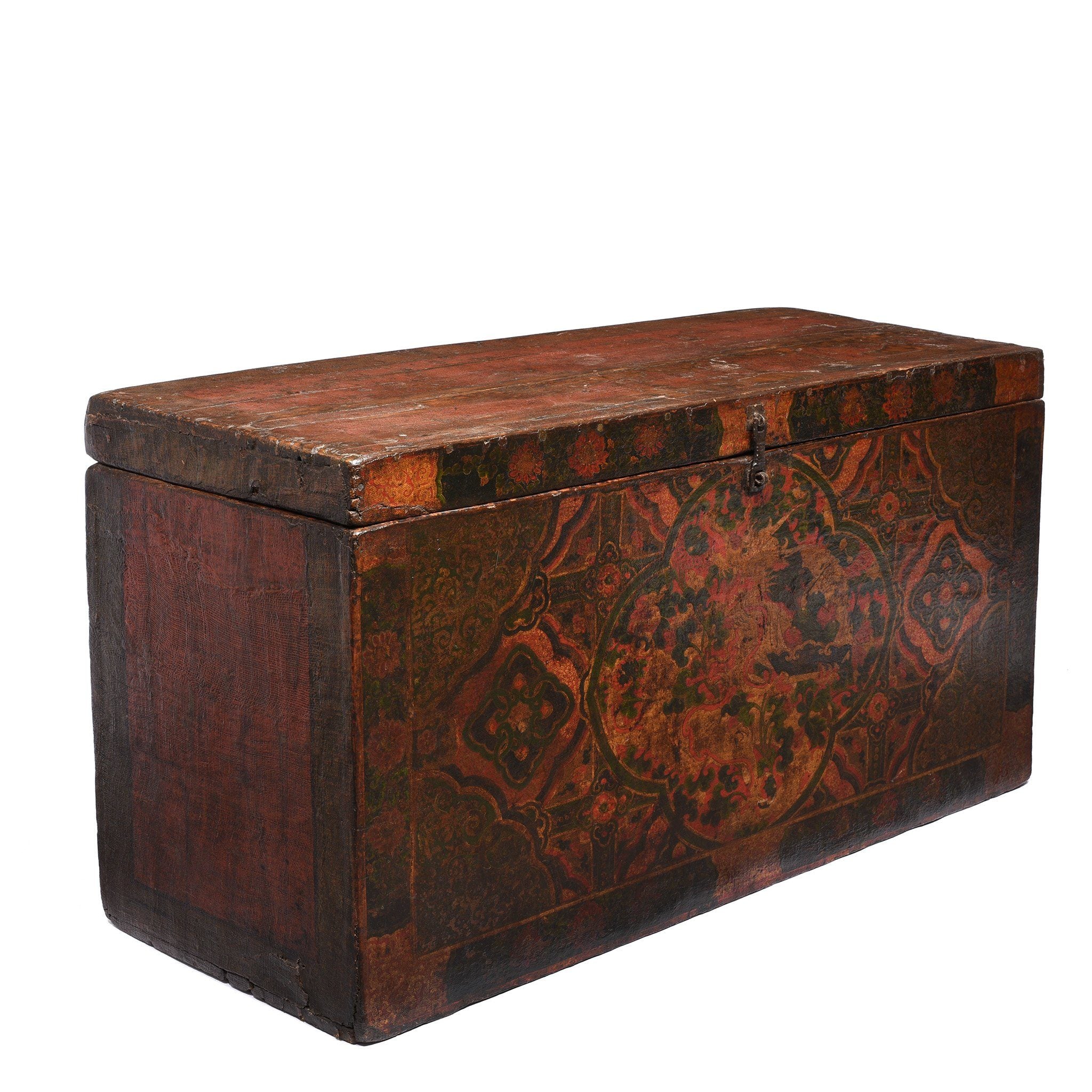 Tibetan Trunk with Original Painting - 18thC - Image 6