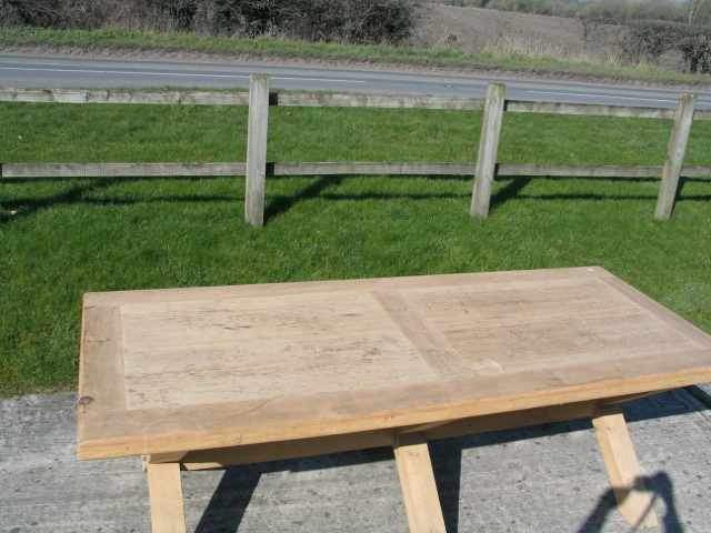 8 - 10 Seater Dining Table Made From Old Pine - X Leg Design - Image 3