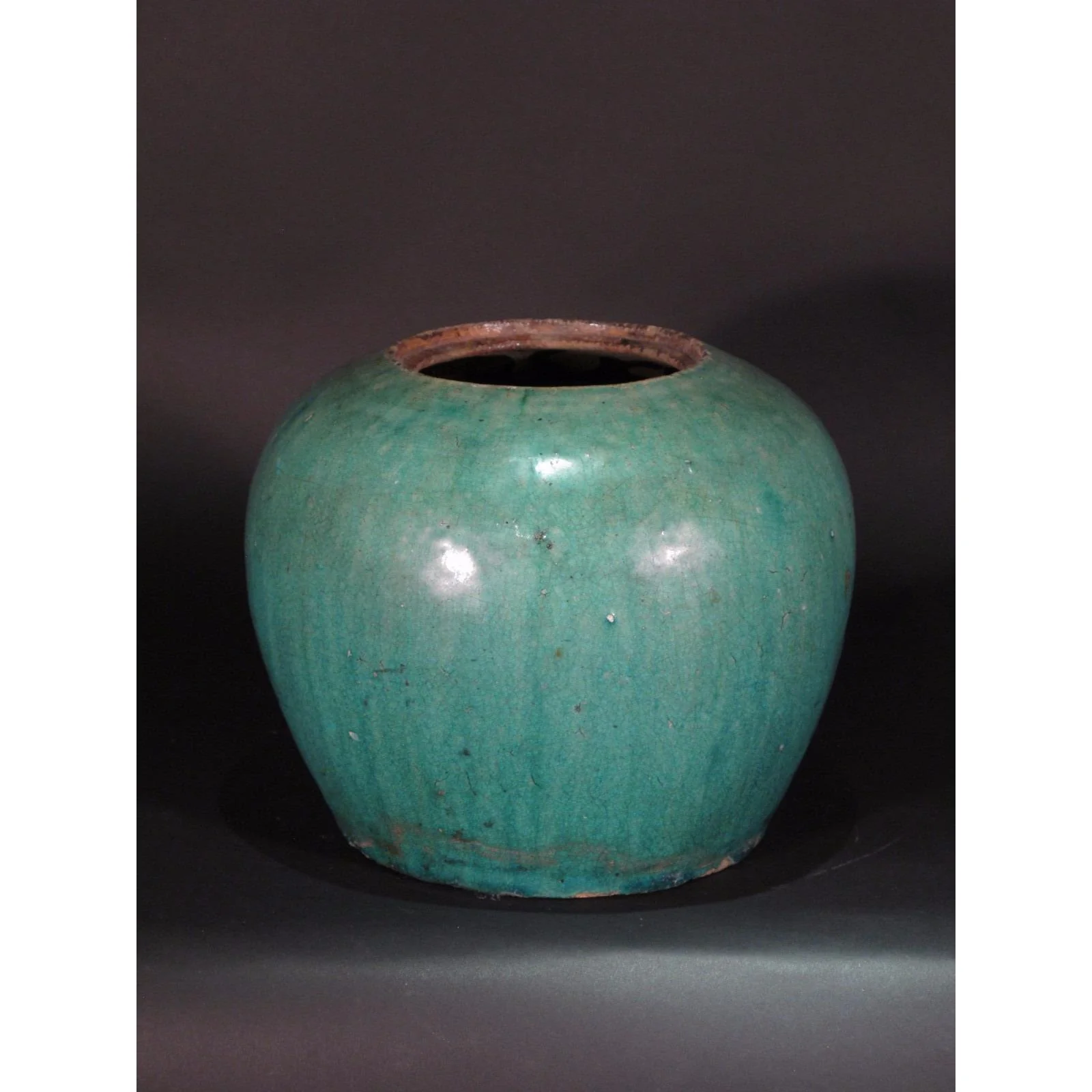 Green Glazed Rice Jar From Shanxi - 19thC - 4 - Image 2