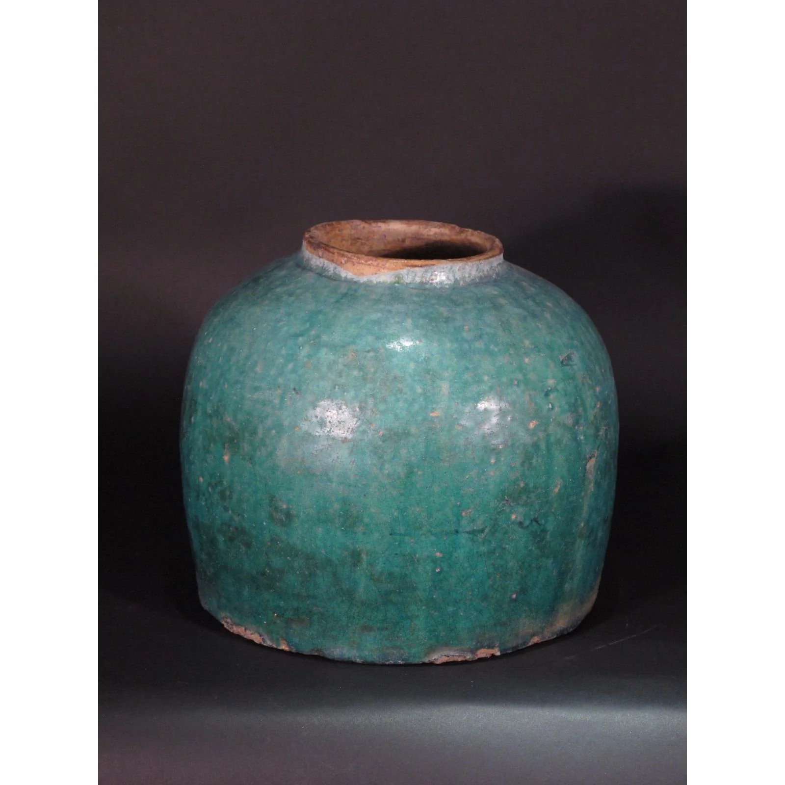 Green Glazed Rice Jar From Shanxi - 19thC - 4 - Image 3
