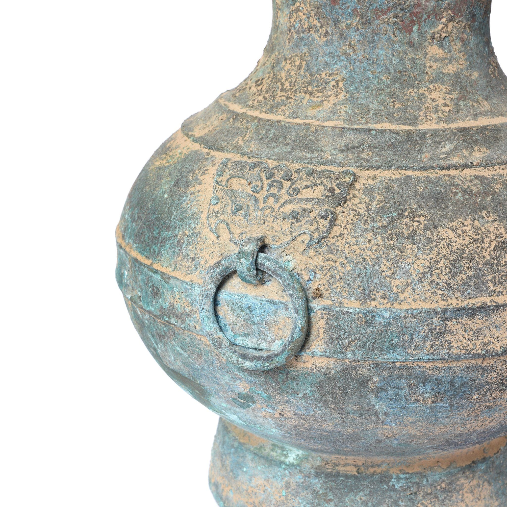 Reproduction Bronze Wine Jar - Han Dynasty Style - Image 4
