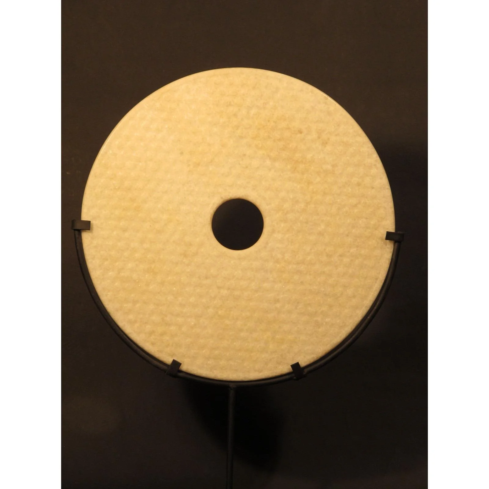 Stone or Marble Bi on Iron Stand