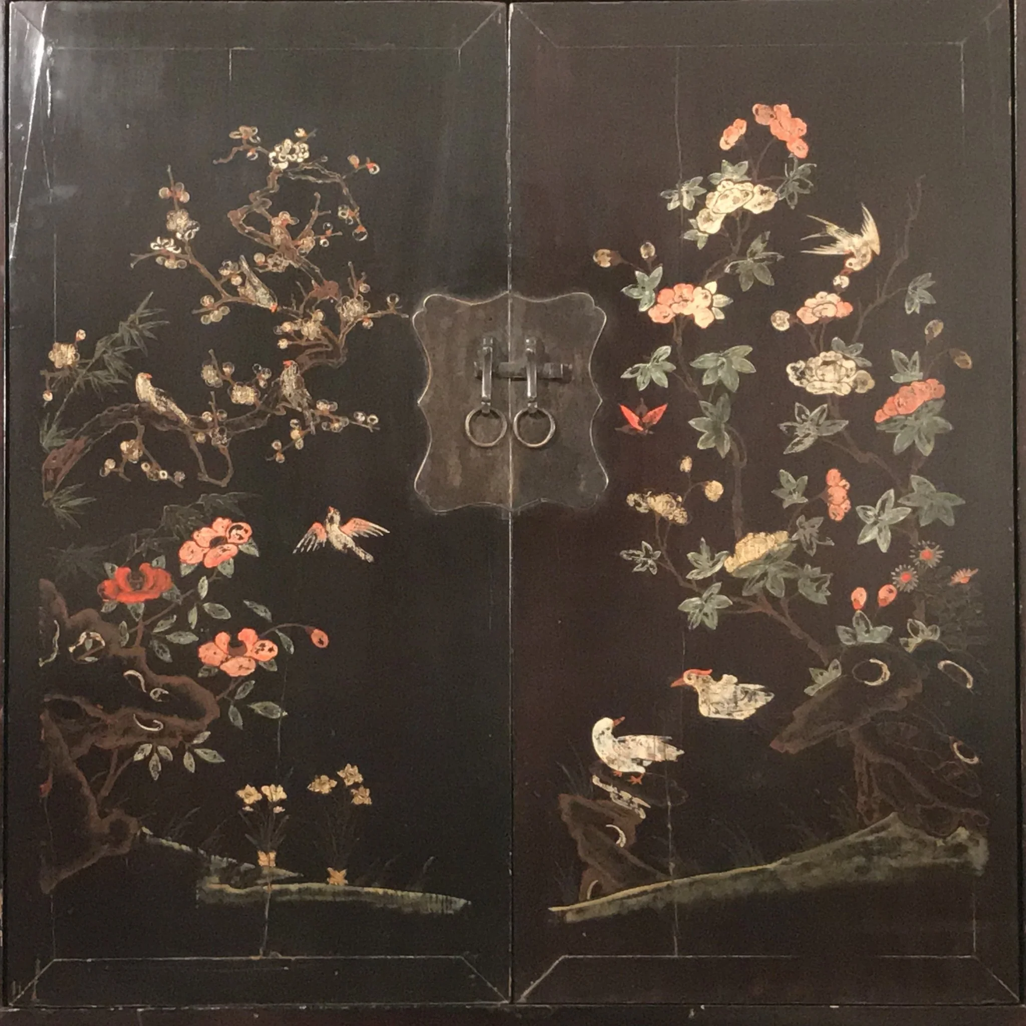Antique Black Lacquer Wedding Cabinet from Shanxi - 19thC - Image 4