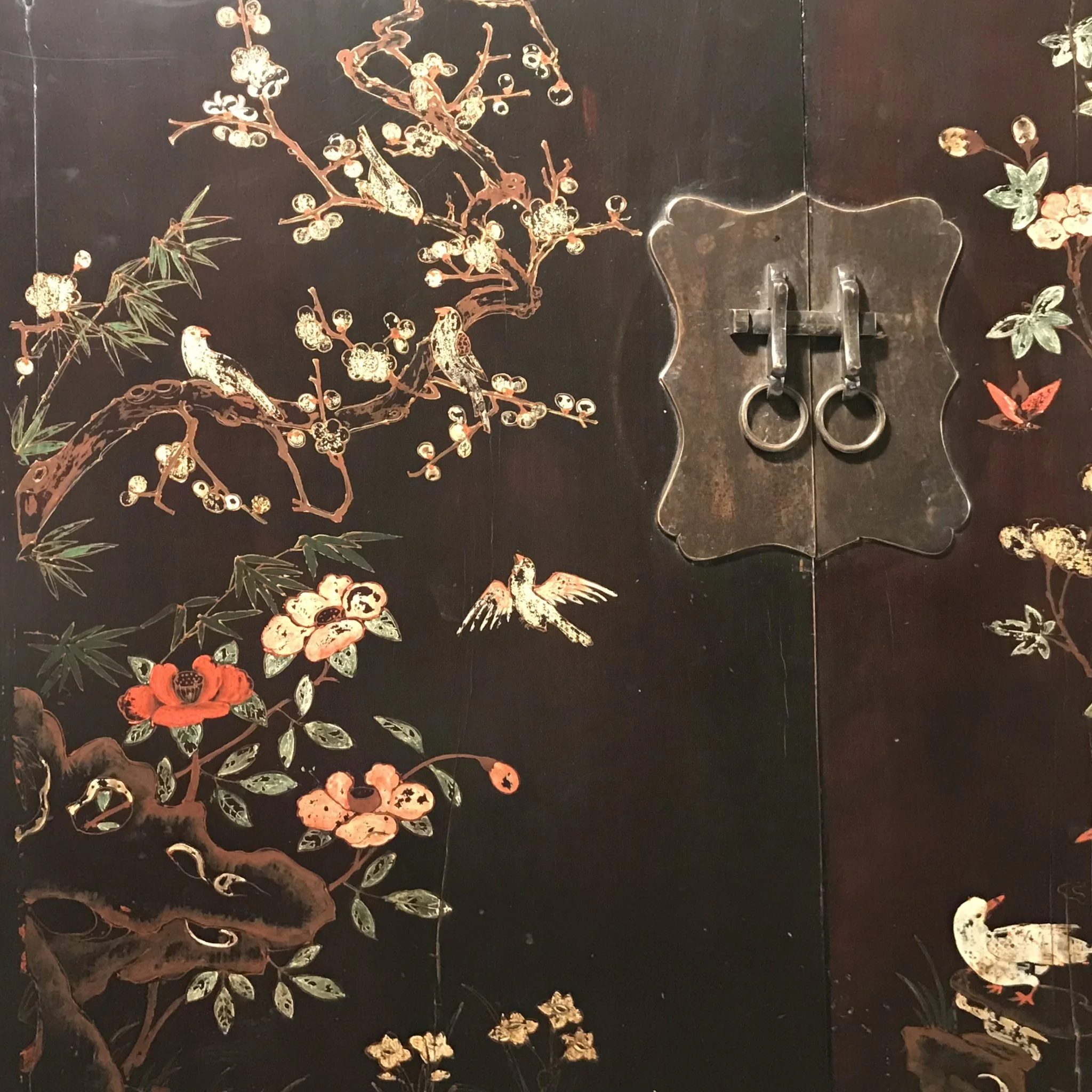 Antique Black Lacquer Wedding Cabinet from Shanxi - 19thC - Image 5