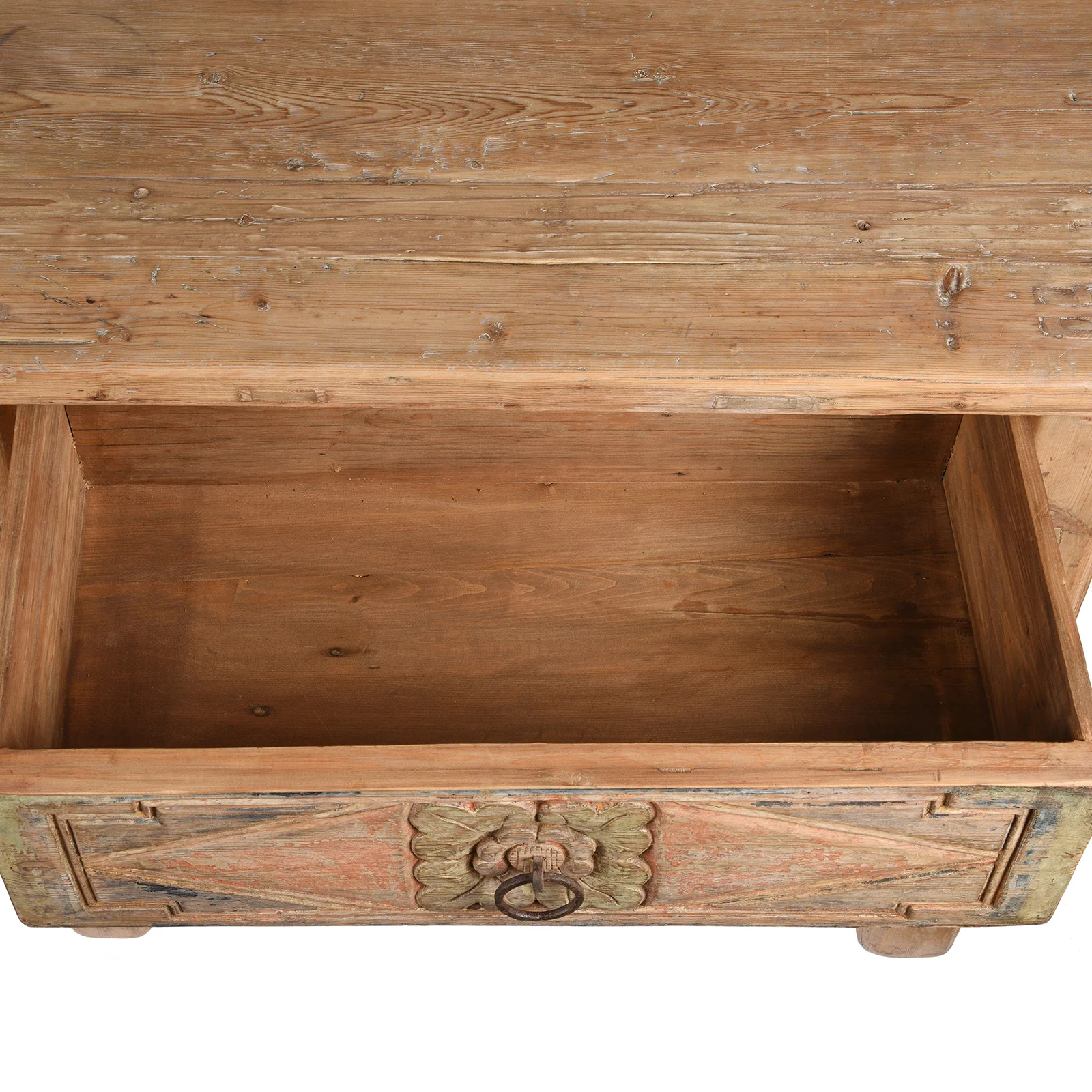 Carved Elm Coffer Sideboard From Shanxi Province - 19th Century - Image 6