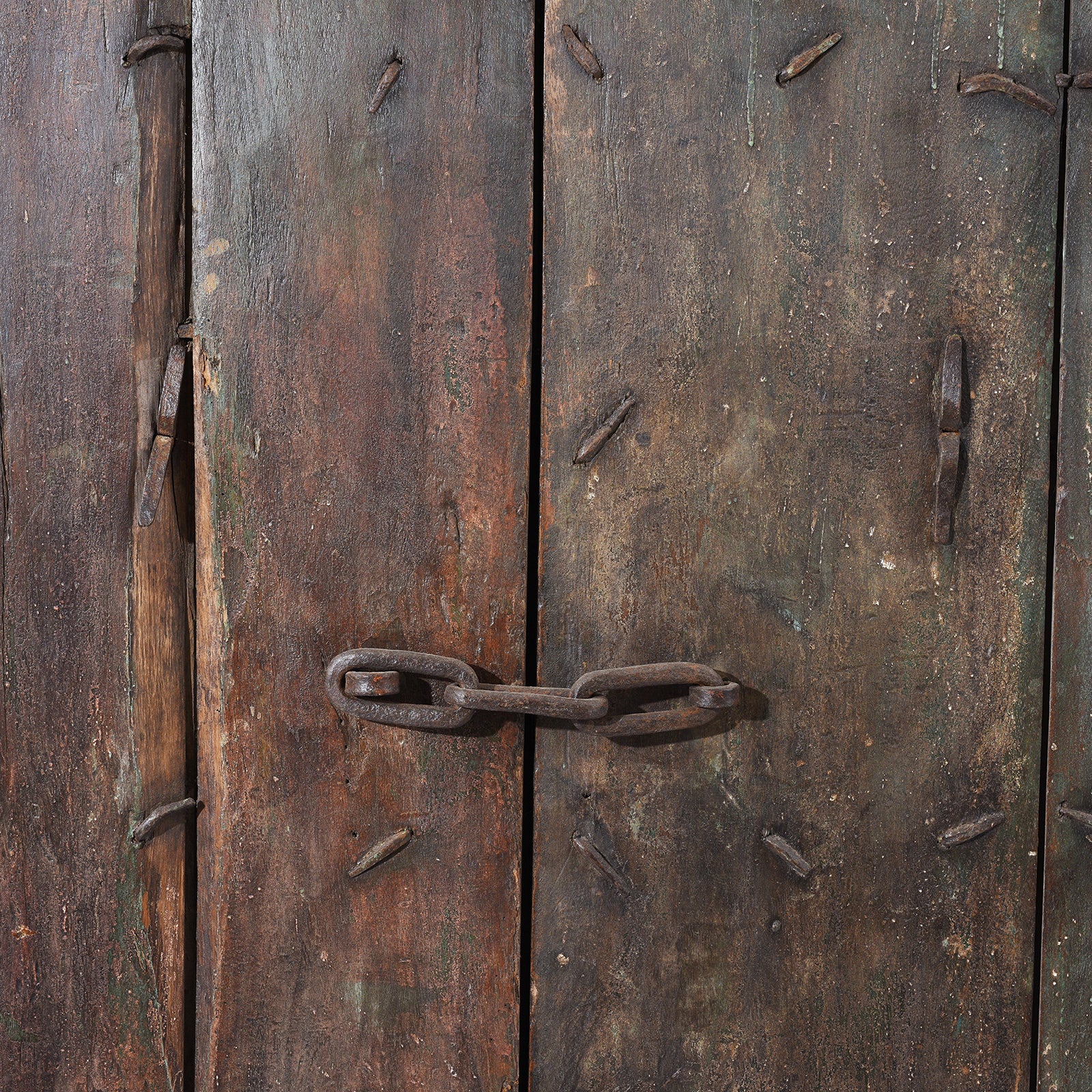 Carved Door With Original Paint From Gujarat - 19th Century - Image 11