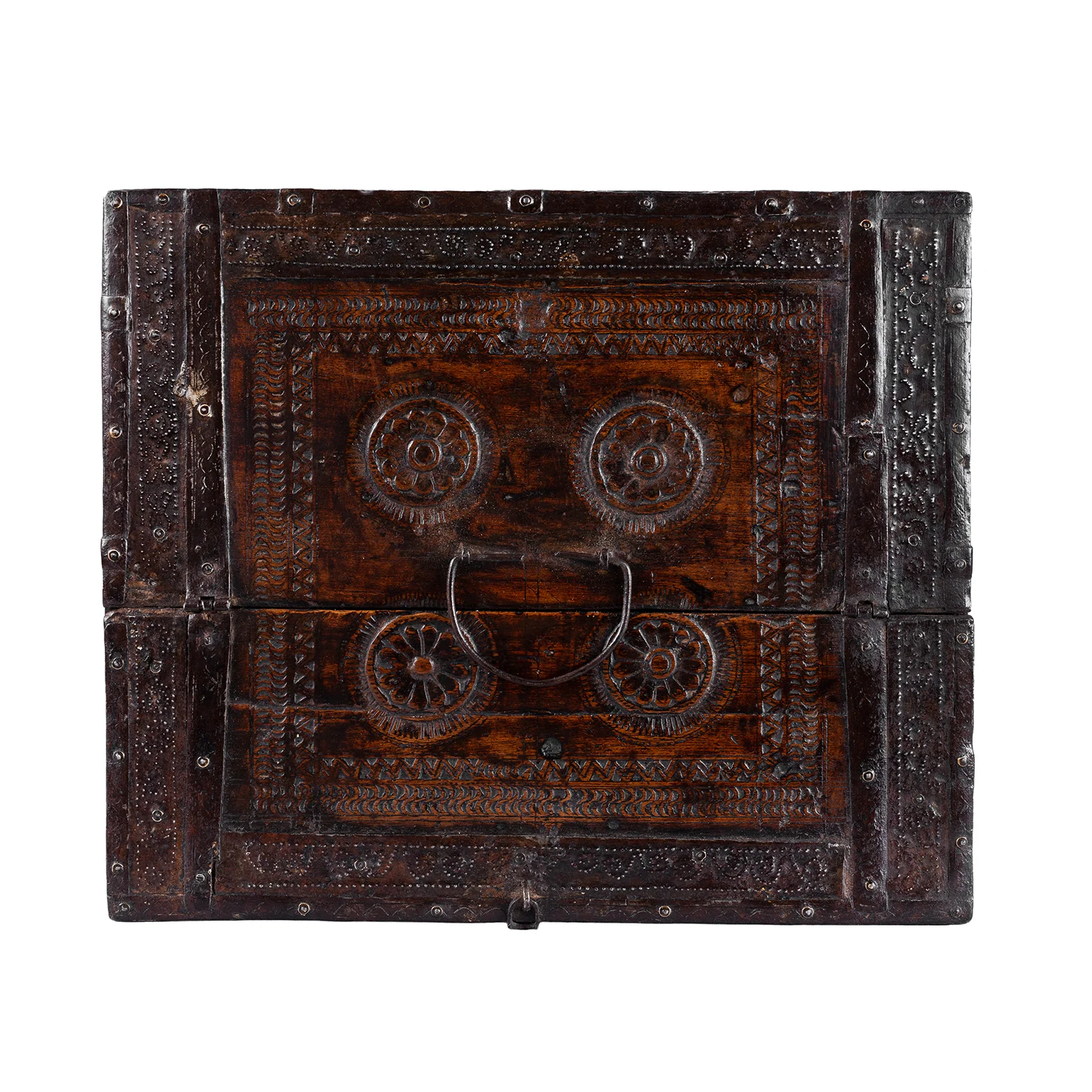 Chip Carved Merchants Box From Rajasthan - 19th Century - Image 4
