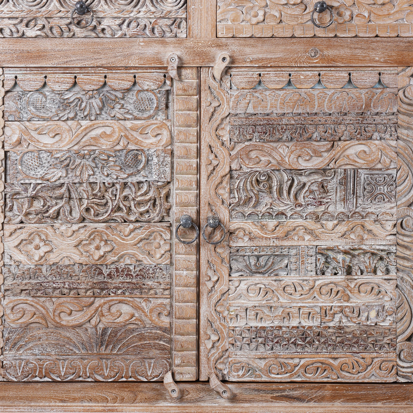 Carved Sideboard Made From Reclaimed Teak - Image 6