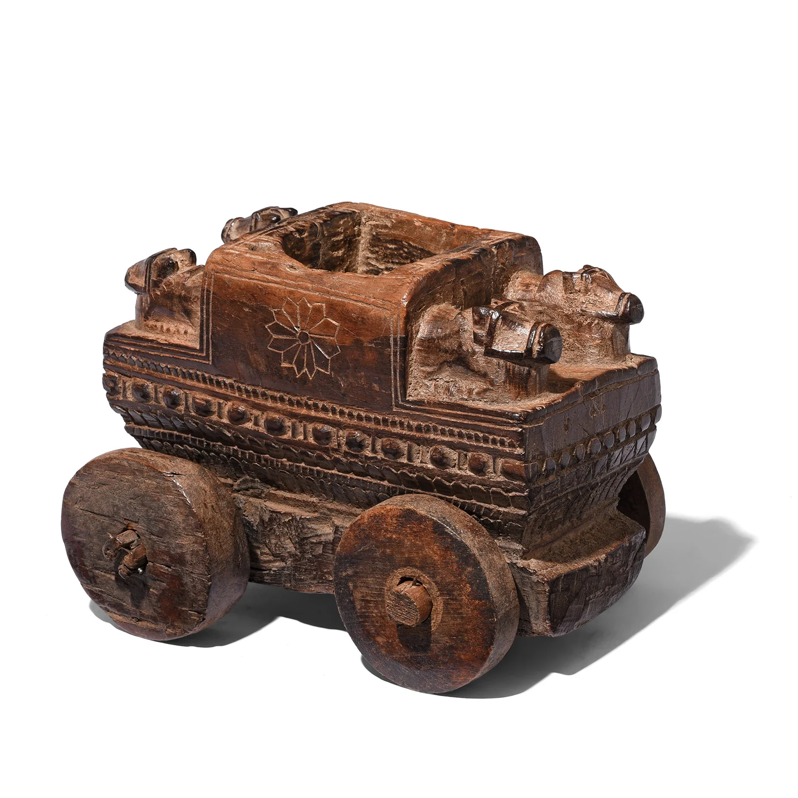 Nandi Tikka Box From Andhra Pradesh - Ca 1920's