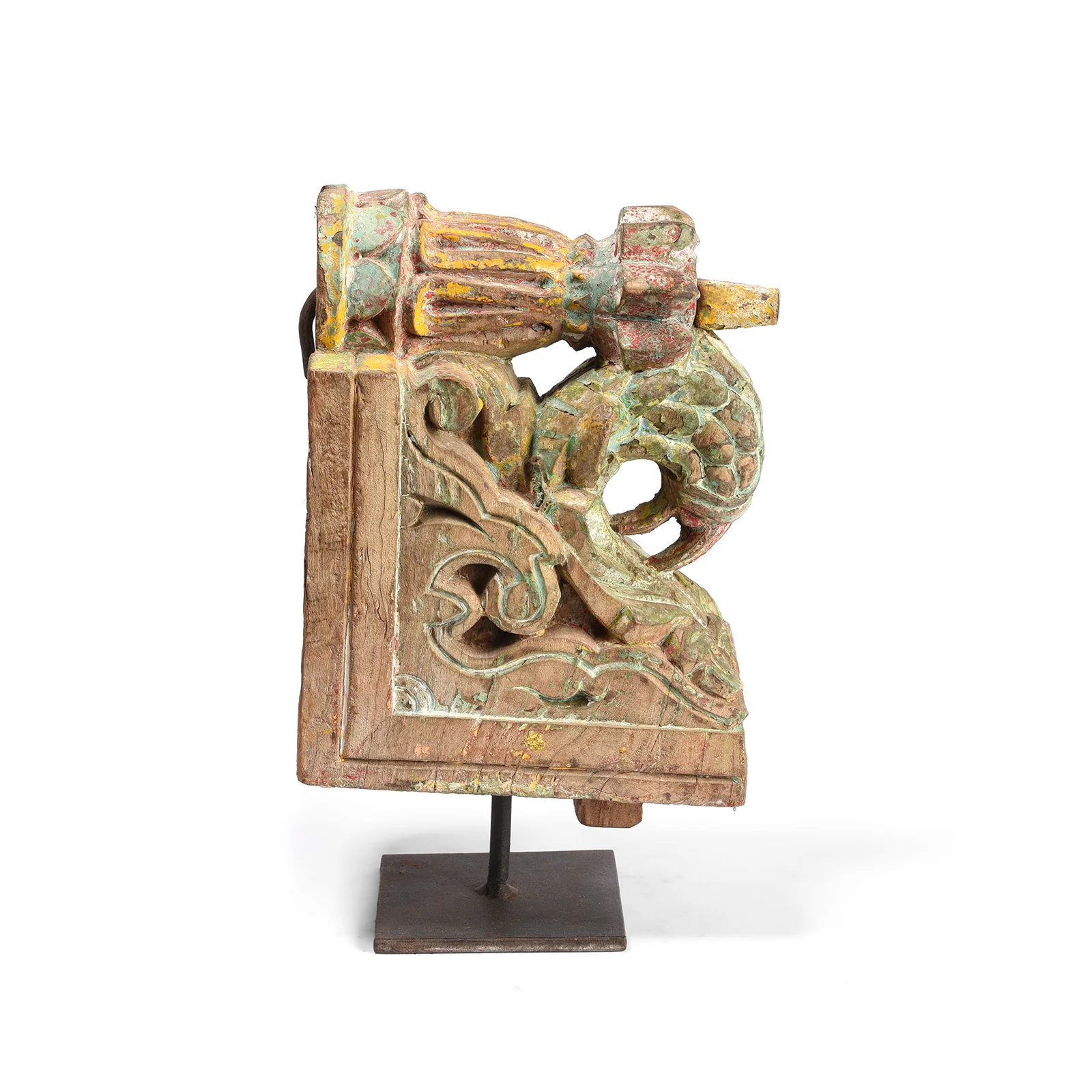 Painted Indian Corbel From Maharashtra - 19th Century - Image 2